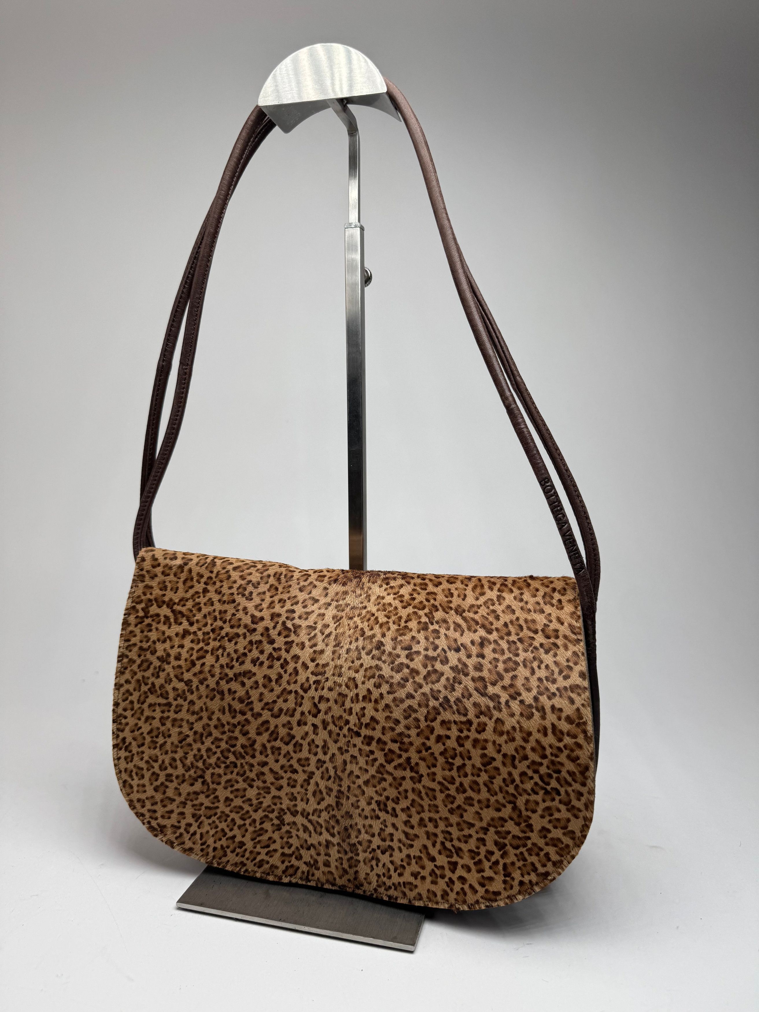 Bottega Veneta Vintage Fur Leather Bag Leopard Brown Size ONE SIZE - 7 Thumbnail