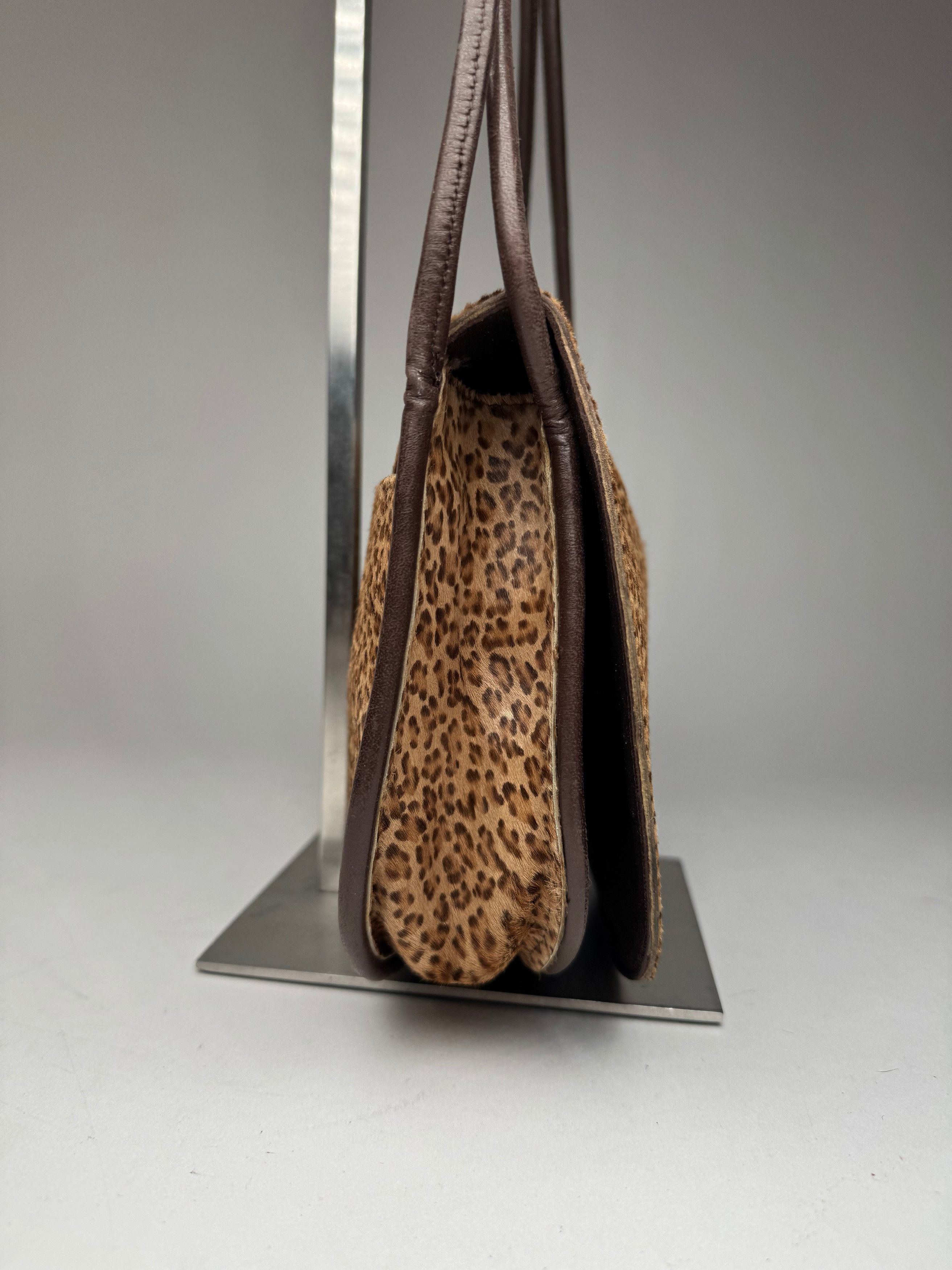 Bottega Veneta Vintage Fur Leather Bag Leopard Brown Size ONE SIZE - 15 Thumbnail