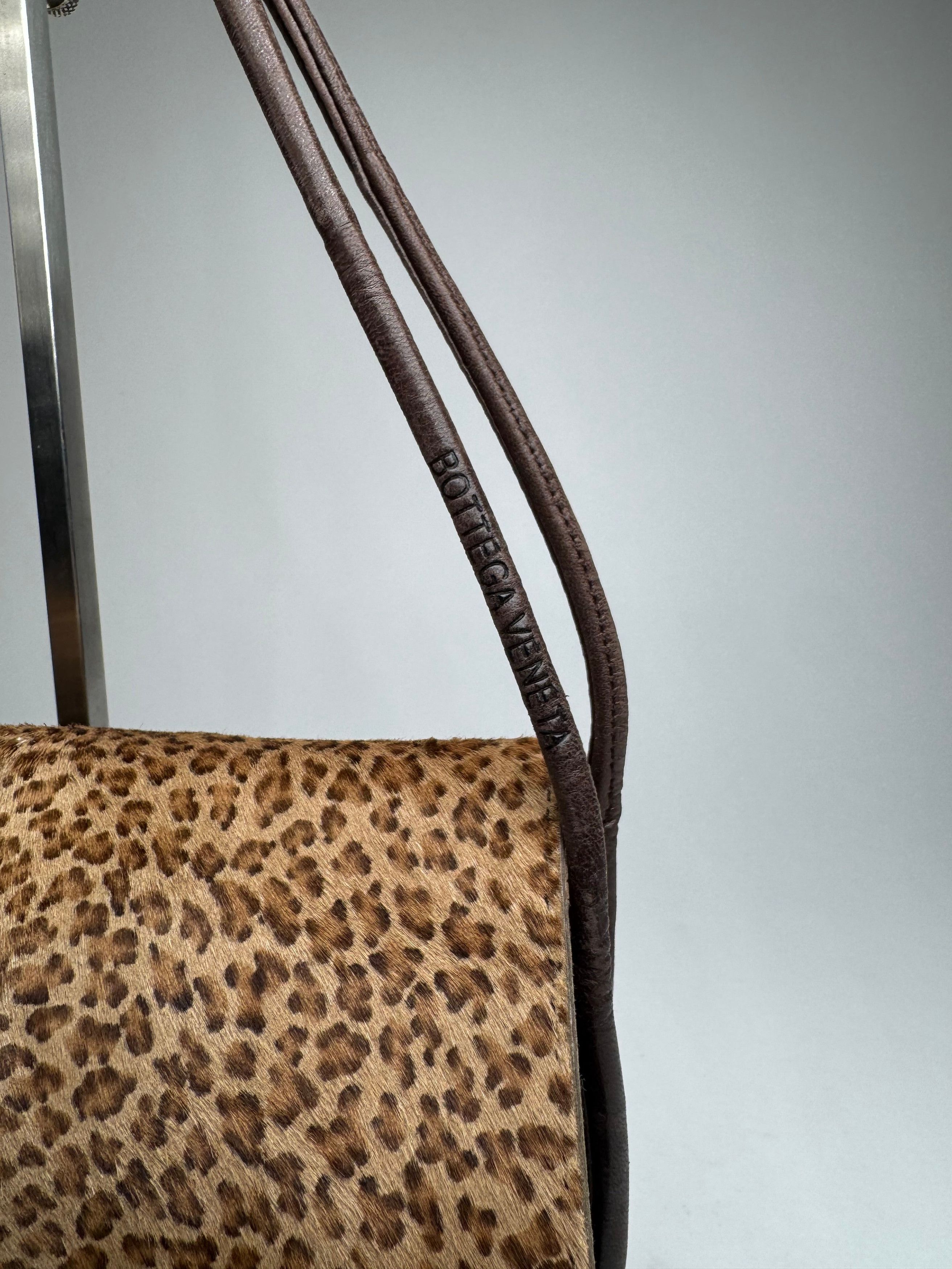 Bottega Veneta Vintage Fur Leather Bag Leopard Brown Size ONE SIZE - 5 Thumbnail