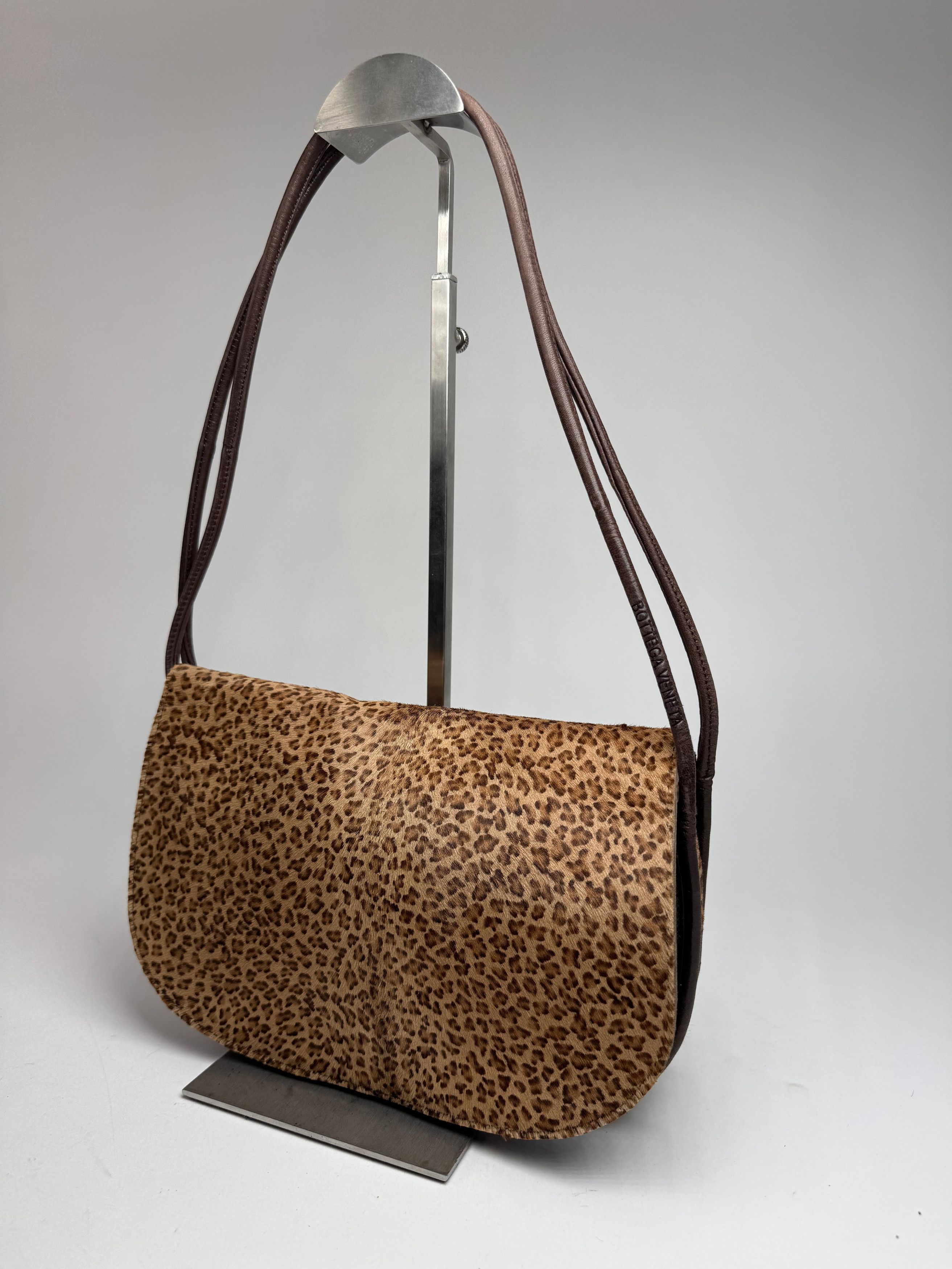 Bottega Veneta Vintage Fur Leather Bag Leopard Brown Size ONE SIZE - 2 Thumbnail