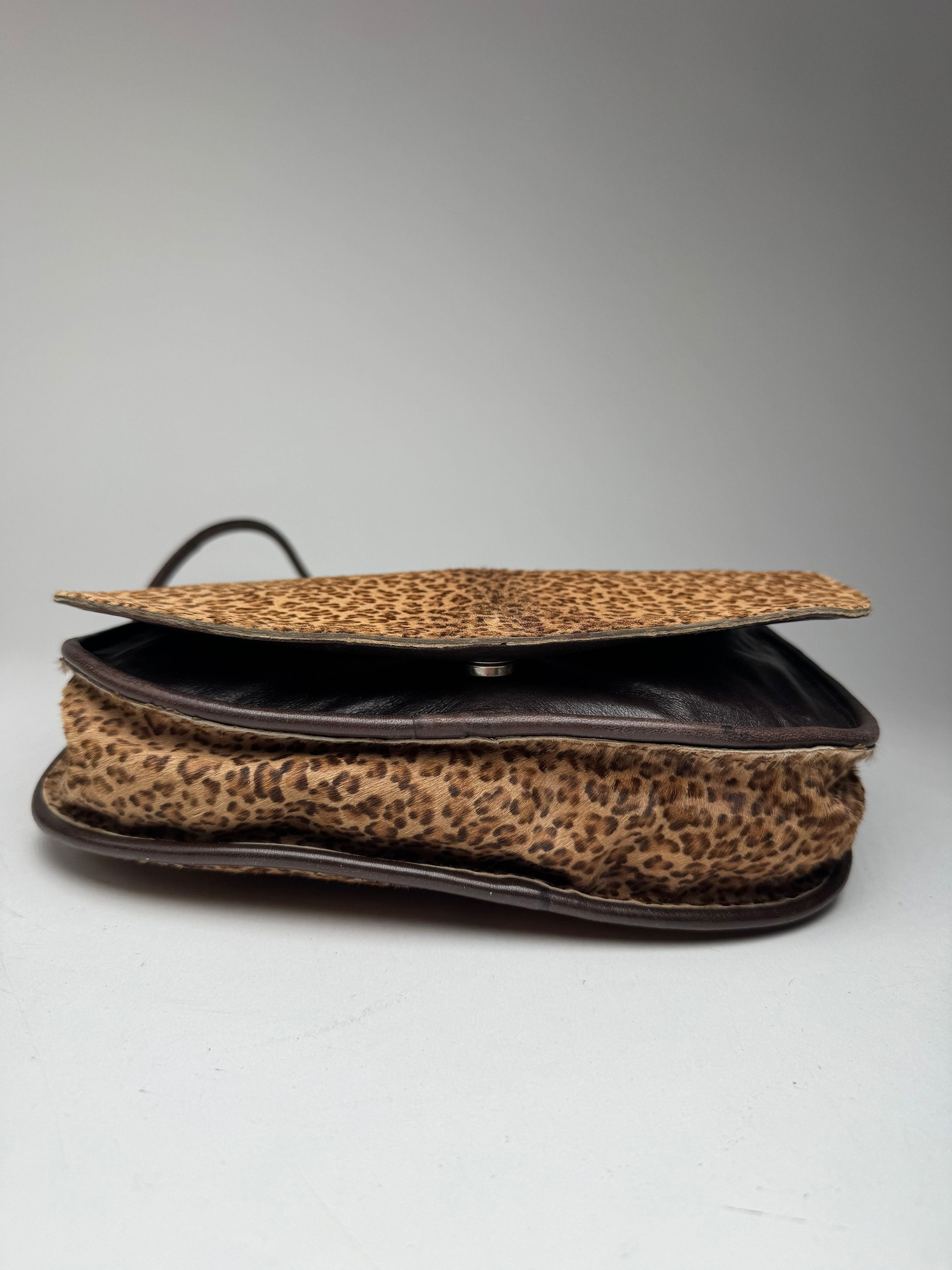 Bottega Veneta Vintage Fur Leather Bag Leopard Brown Size ONE SIZE - 11 Thumbnail