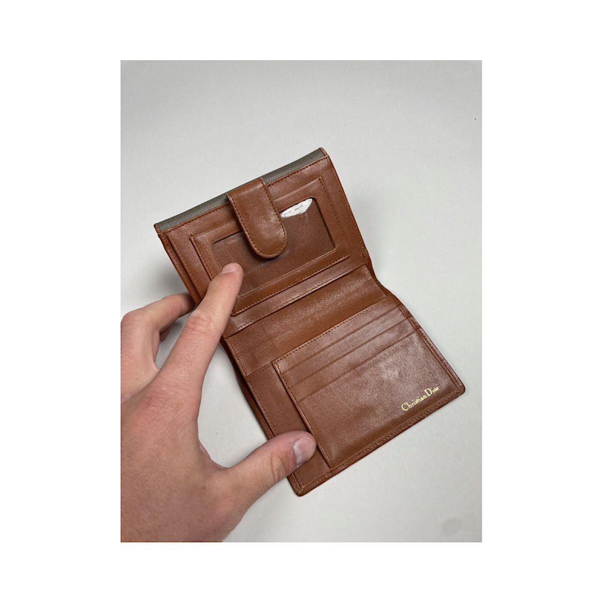 Dior 30 Montaigne Grey Leather Wallet Size ONE SIZE - 4 Thumbnail