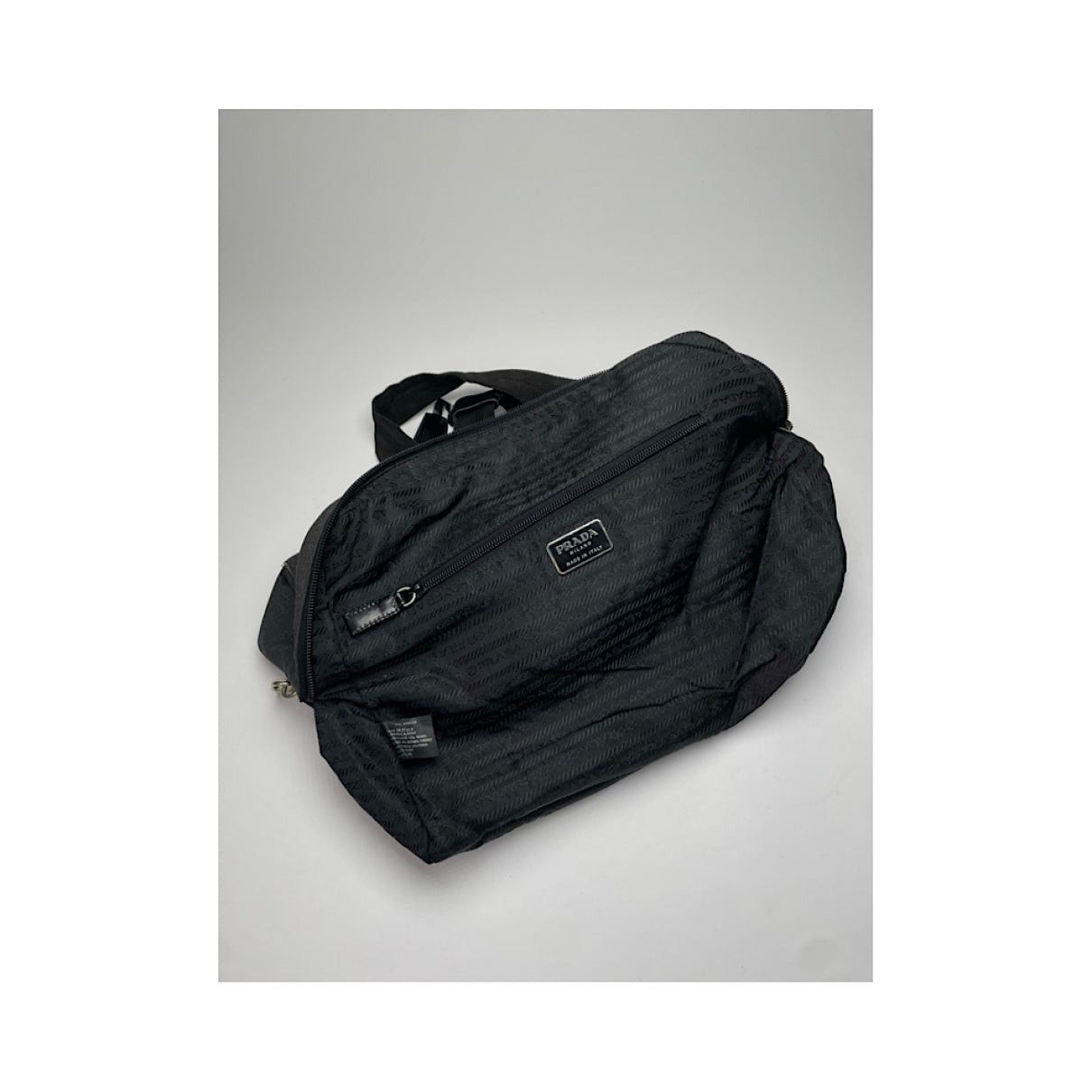 Prada Grey Cotton Handbag Size ONE SIZE - 2 Thumbnail