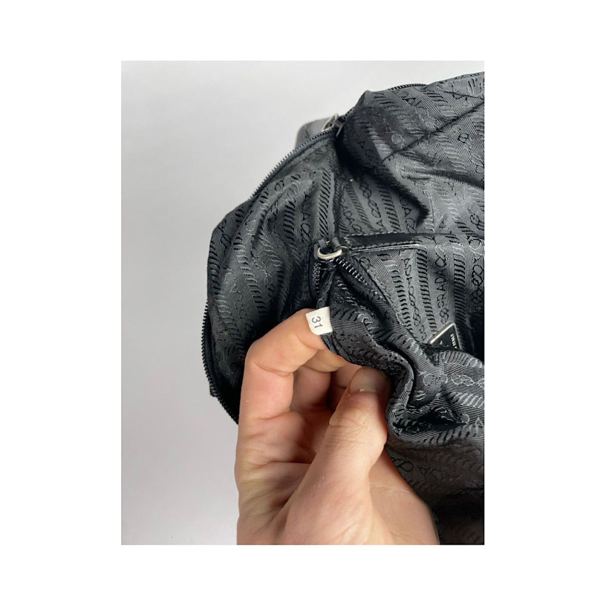 Prada Grey Cotton Handbag Size ONE SIZE - 4 Thumbnail