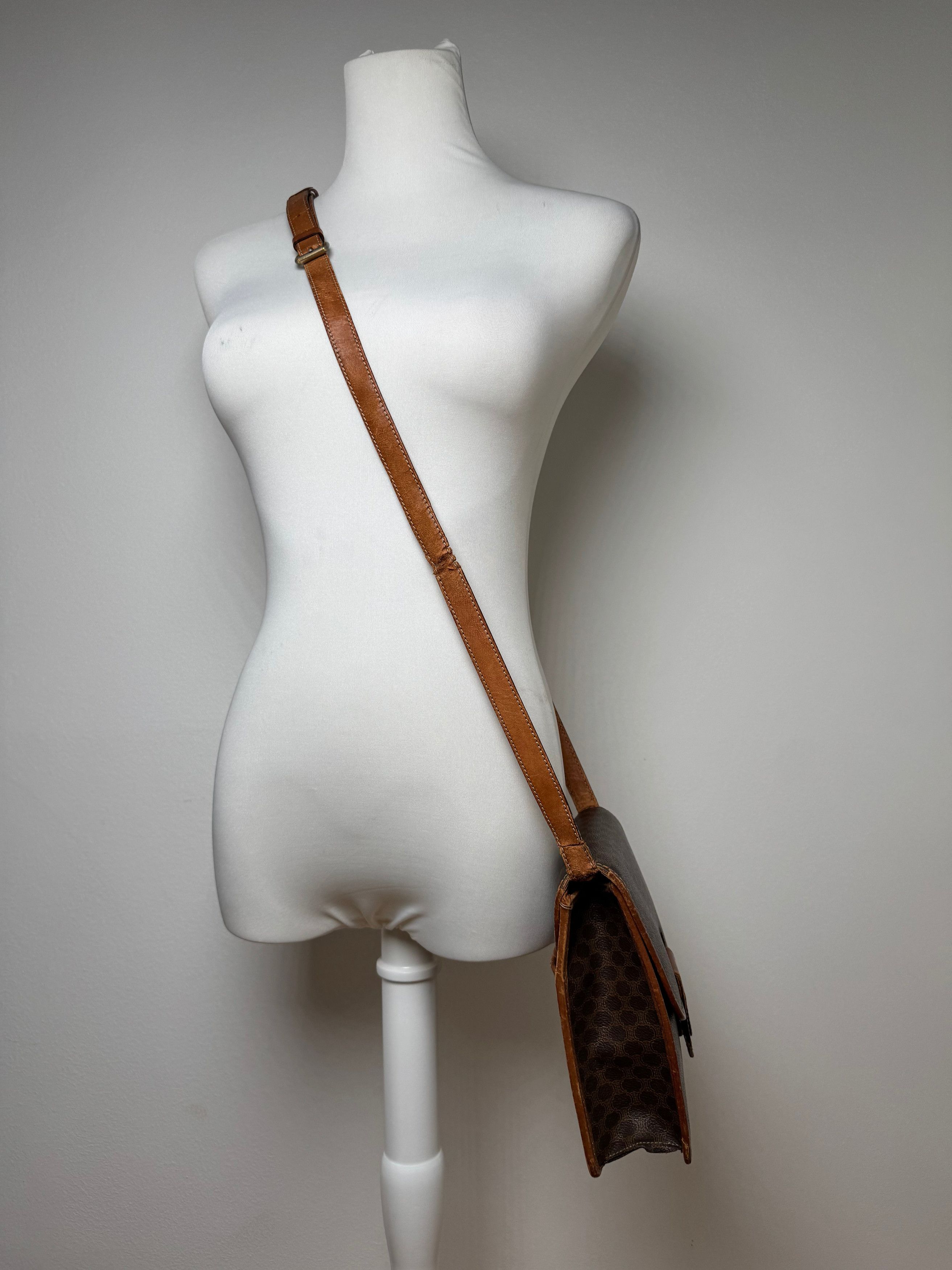 Celine Vintage Paris Triomphe Leather Bag Brown Size ONE SIZE - 6 Thumbnail