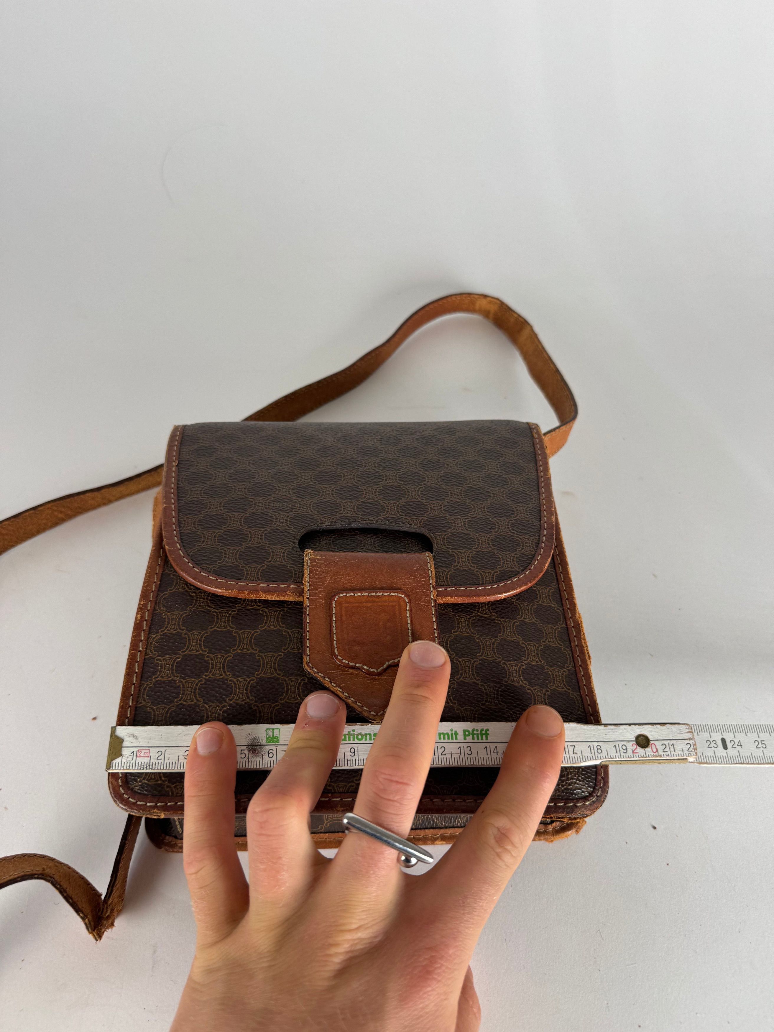 Celine Vintage Paris Triomphe Leather Bag Brown Size ONE SIZE - 16 Thumbnail