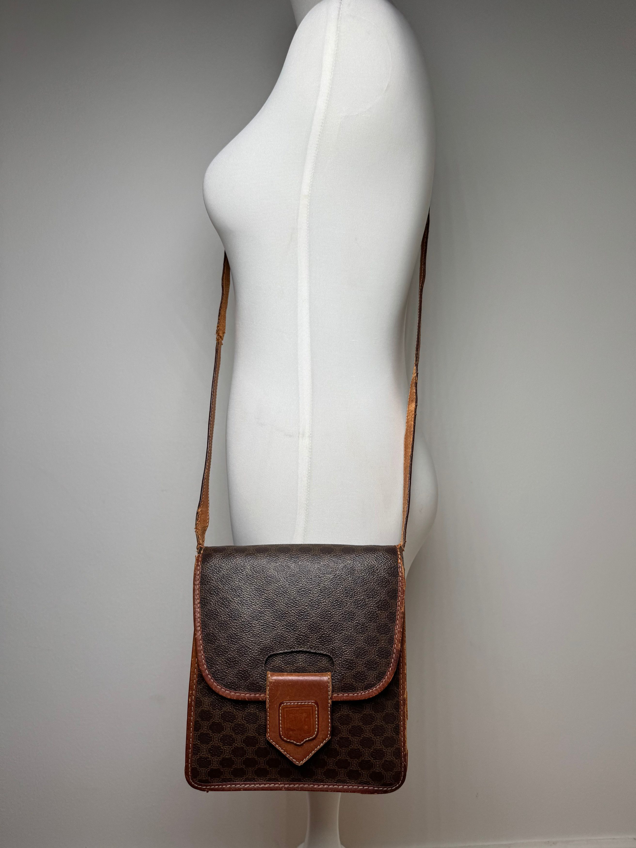 Celine Vintage Paris Triomphe Leather Bag Brown Size ONE SIZE - 5 Thumbnail