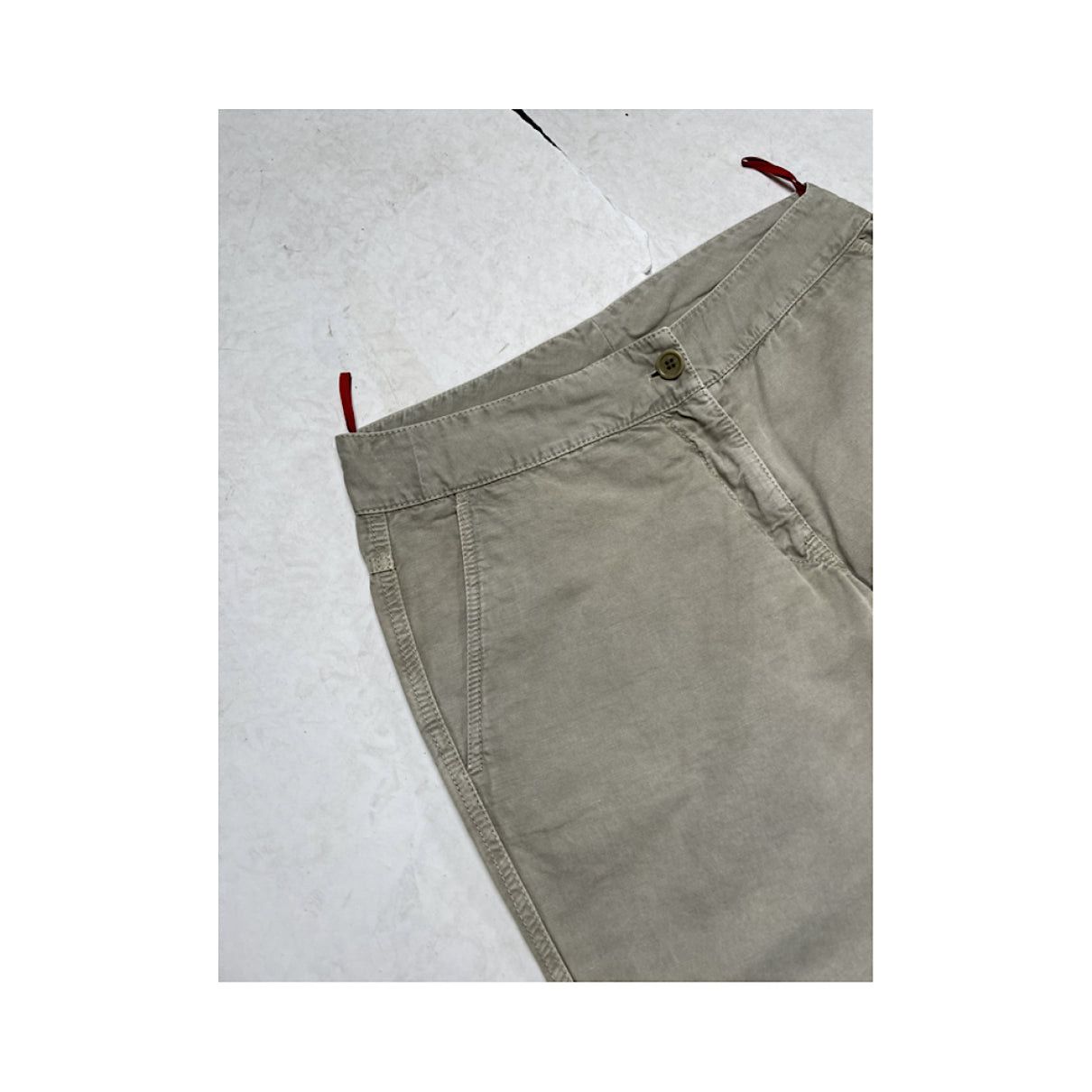 Prada Beige Linen Trouser Size 34" / US 12 / IT 48 - 3 Thumbnail