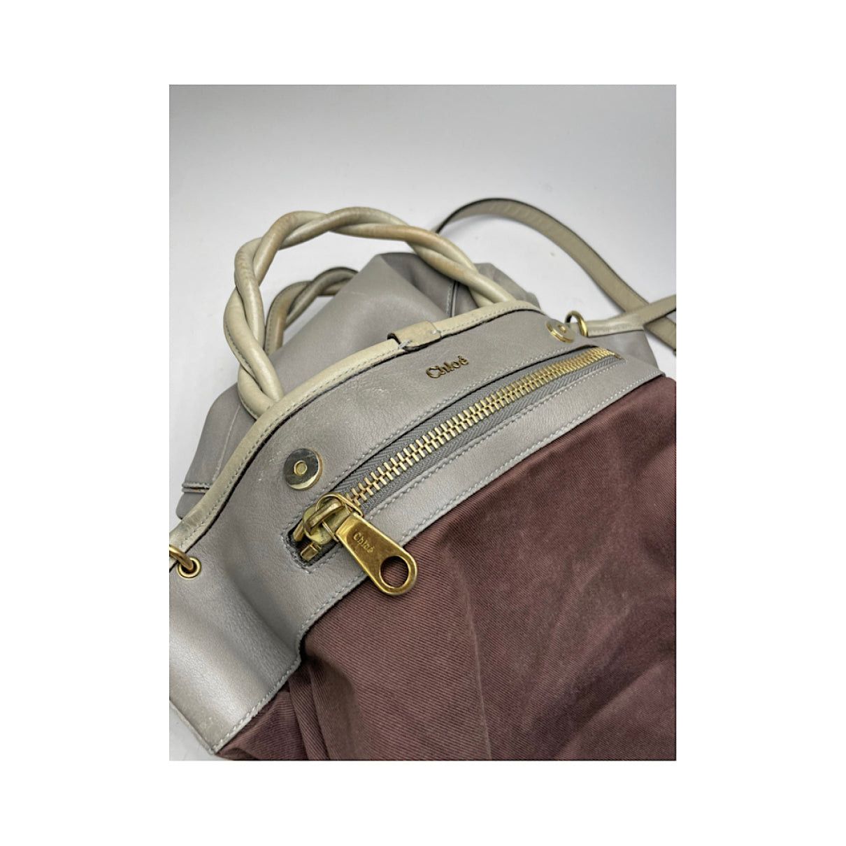 Chloe Chloé Paraty Grey Leather Handbag Size ONE SIZE - 4 Thumbnail