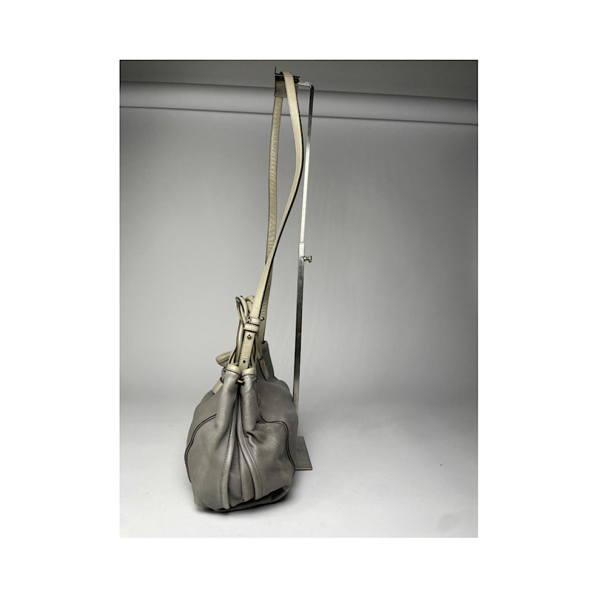Chloe Chloé Paraty Grey Leather Handbag Size ONE SIZE - 5 Thumbnail
