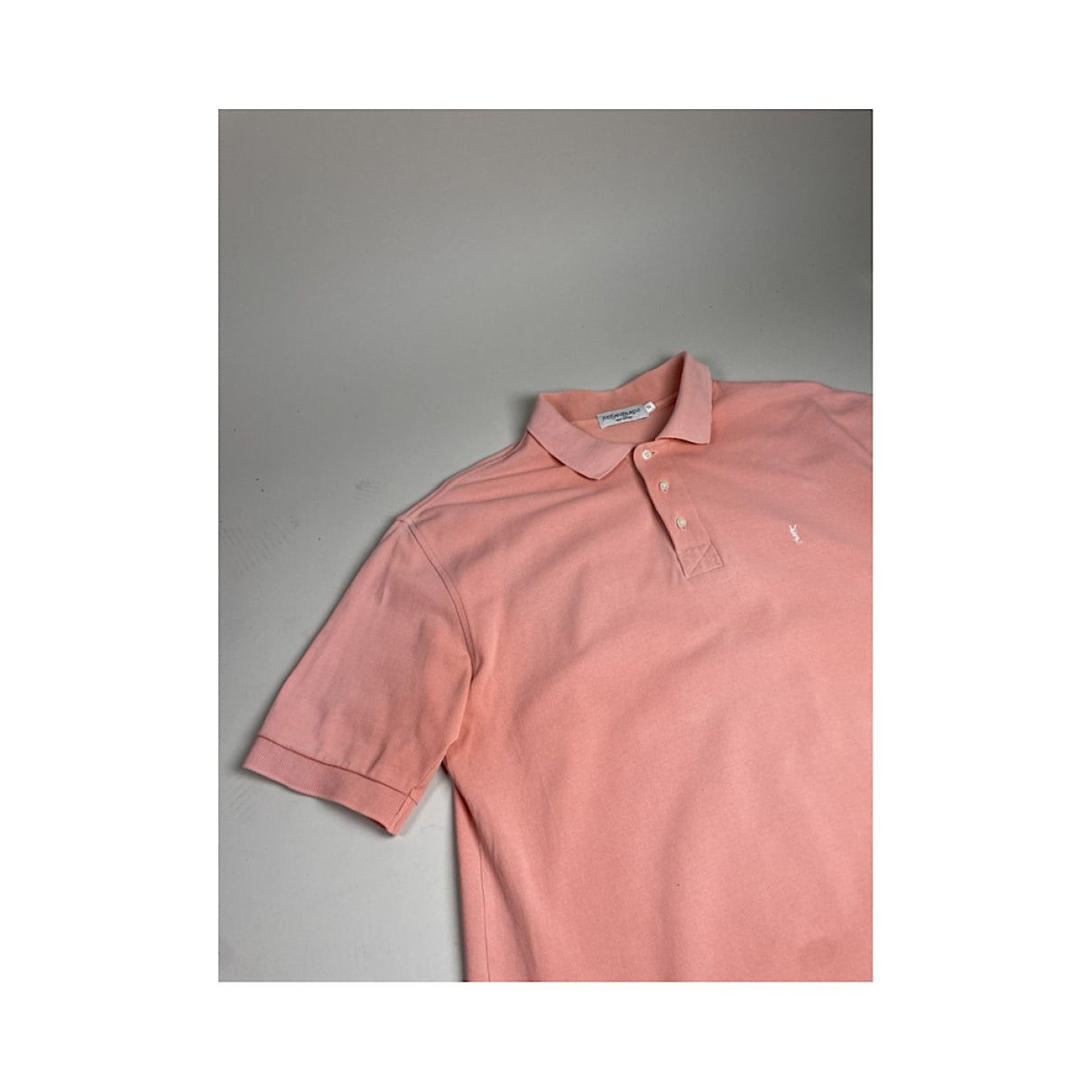 Yves Saint Laurent Pink Cotton Polo Shirt Size L / US 10 / IT 46 - 2 Thumbnail