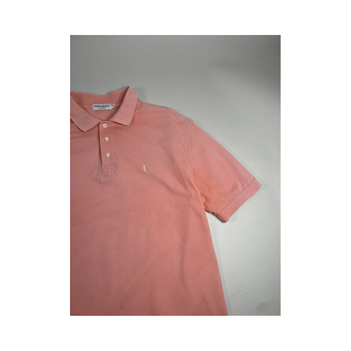 Yves Saint Laurent Pink Cotton Polo Shirt Size L / US 10 / IT 46 - 3 Thumbnail