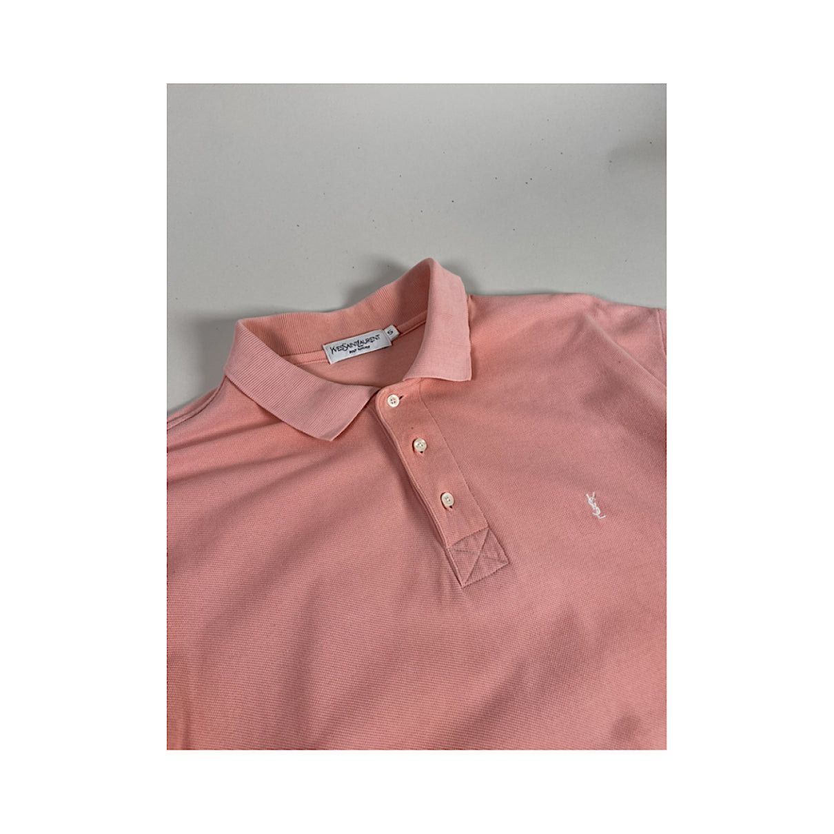 Yves Saint Laurent Pink Cotton Polo Shirt Size L / US 10 / IT 46 - 4 Thumbnail