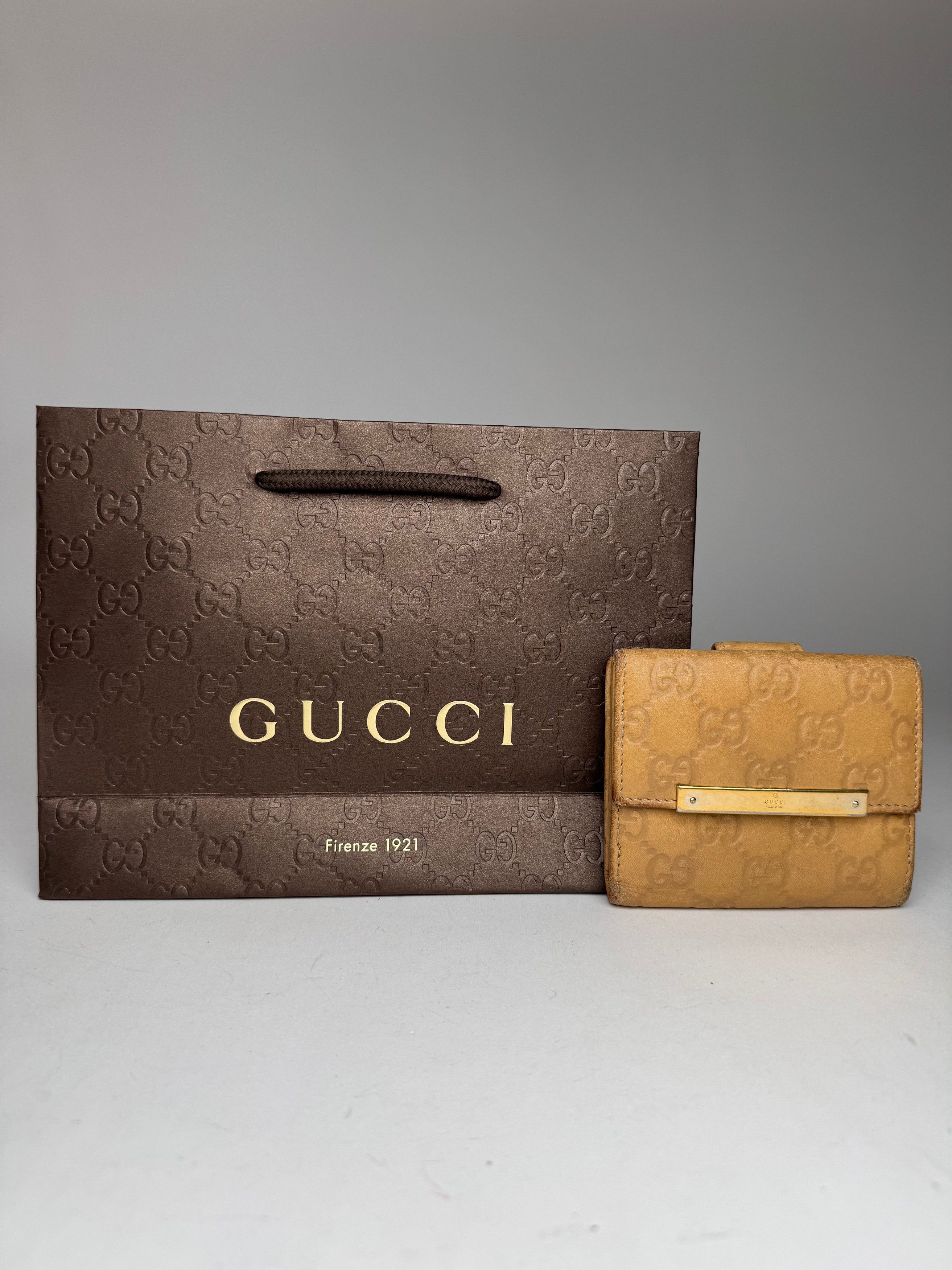 Gucci Vintage Monogram Leather wallet gold Size ONE SIZE - 11 Thumbnail
