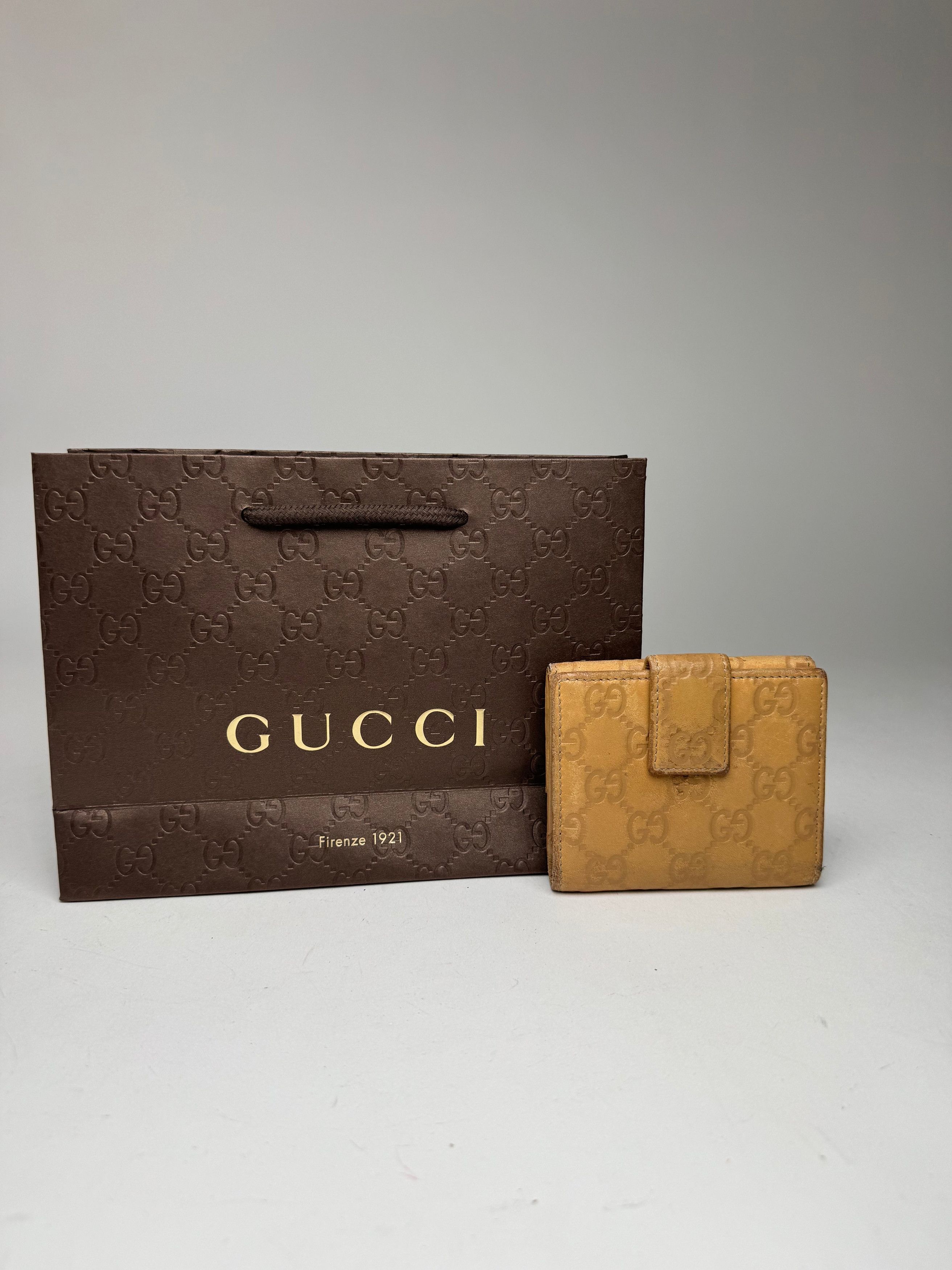Gucci Vintage Monogram Leather wallet gold Size ONE SIZE - 2 Thumbnail
