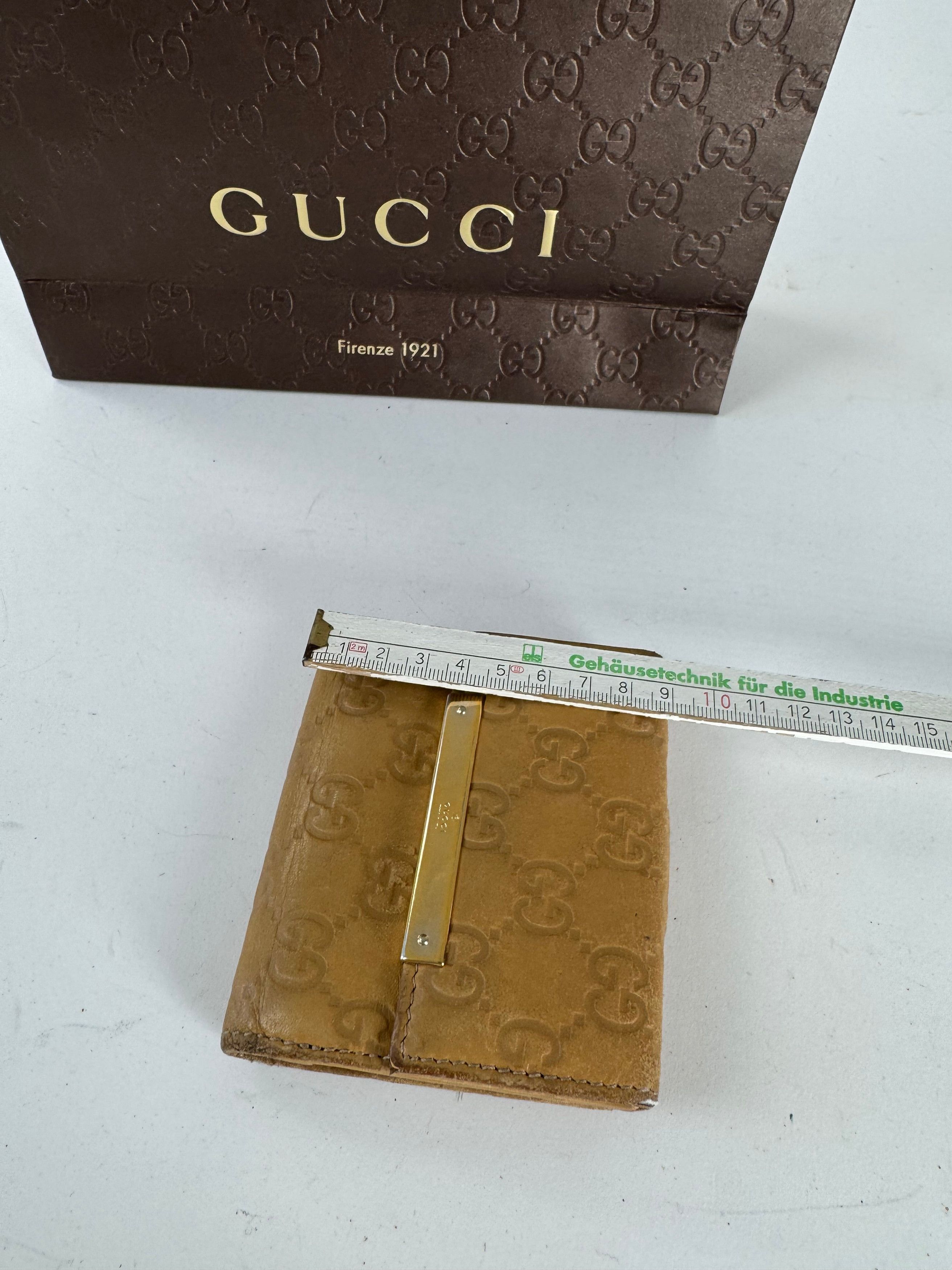 Gucci Vintage Monogram Leather wallet gold Size ONE SIZE - 3 Thumbnail