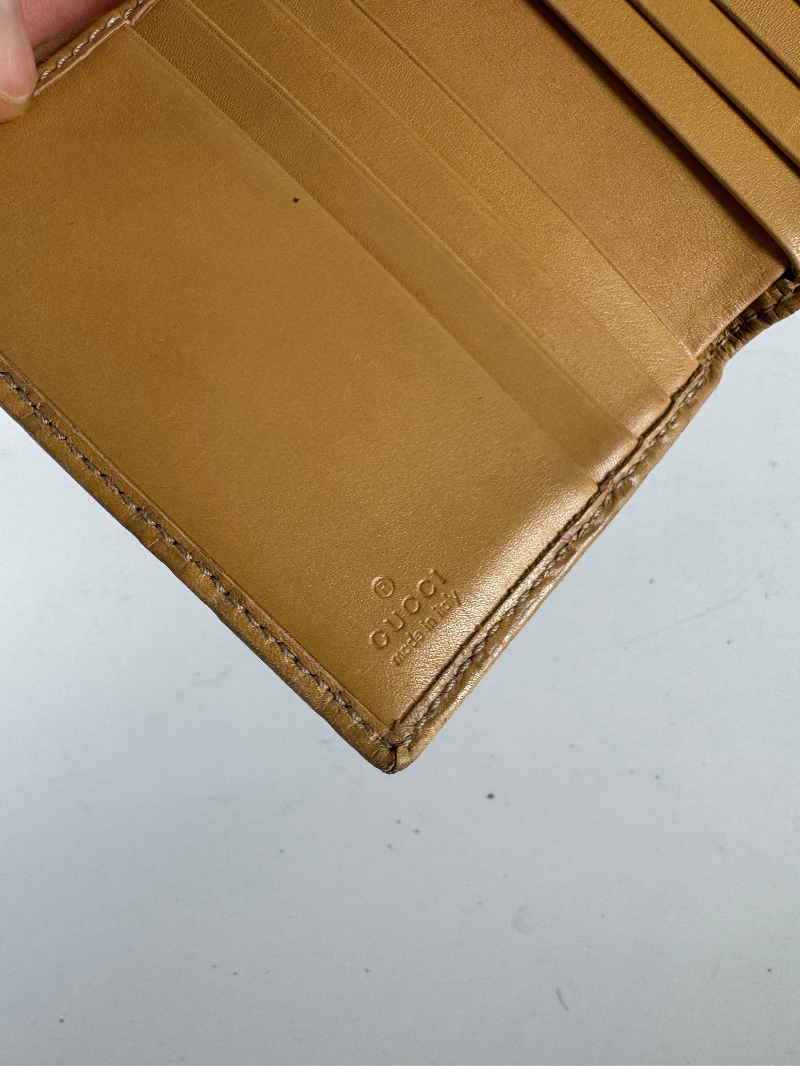 Gucci Vintage Monogram Leather wallet gold Size ONE SIZE - 7 Thumbnail