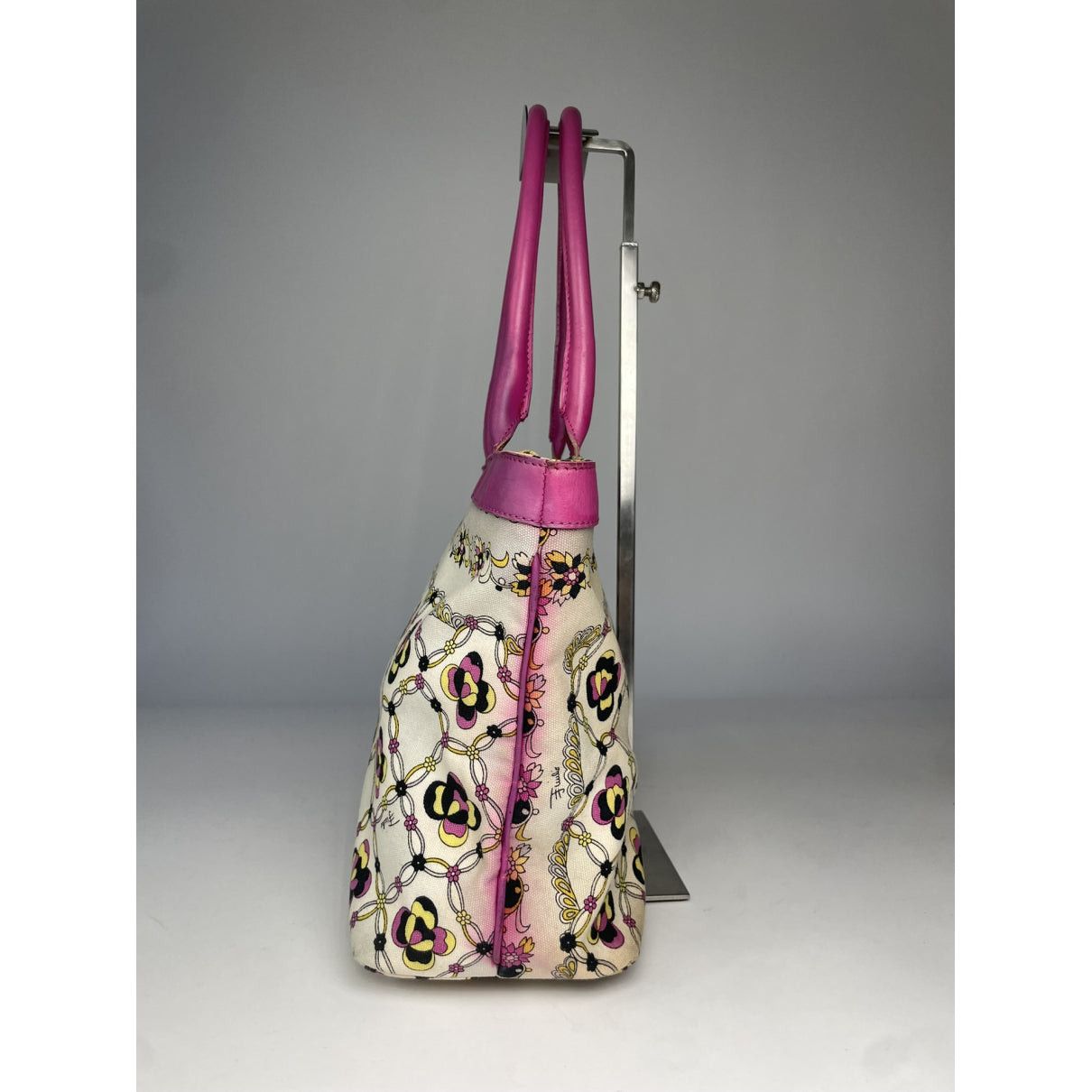 Emilio Pucci Purple Cotton Handbag Size ONE SIZE - 3 Thumbnail