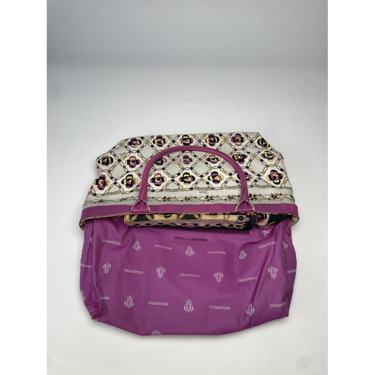 Emilio Pucci Purple Cotton Handbag Size ONE SIZE - 2 Thumbnail