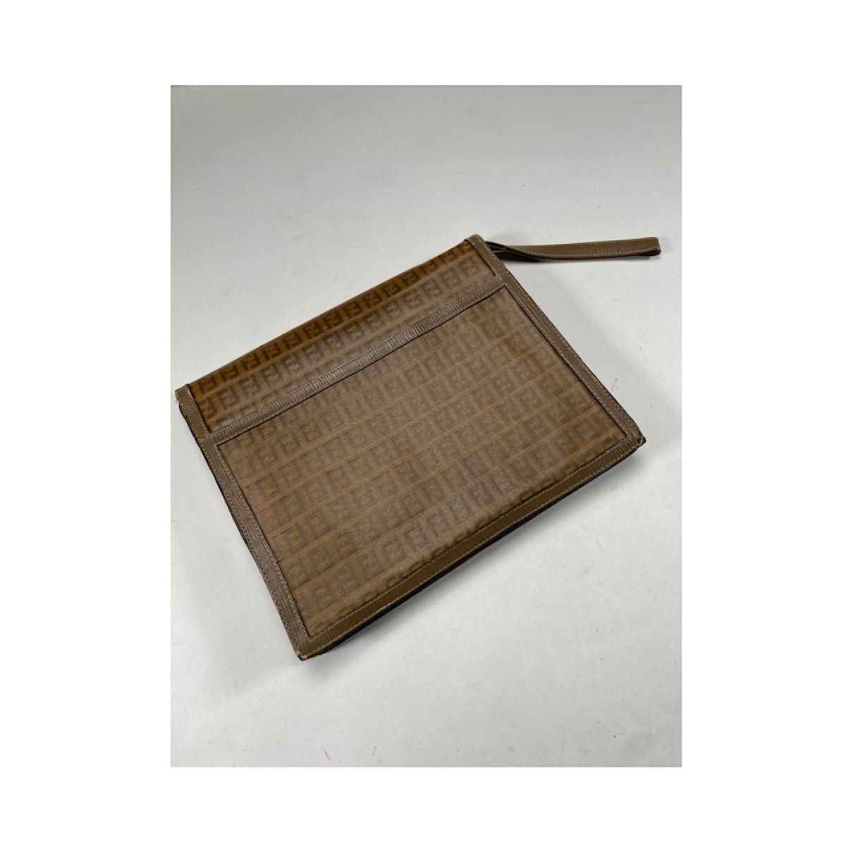 Fendi Baguette Brown Leather Clutch Bag Size ONE SIZE - 3 Thumbnail