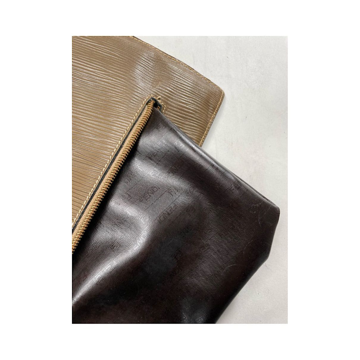 Fendi Baguette Brown Leather Clutch Bag Size ONE SIZE - 2 Thumbnail