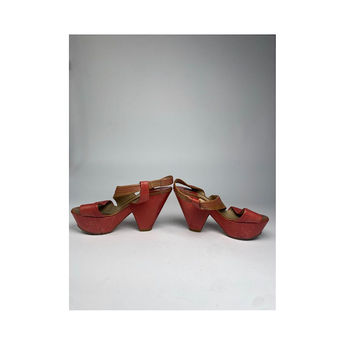 Chloe Chloé Orange Leather Heel Size US 4 / IT 34 - 3 Thumbnail