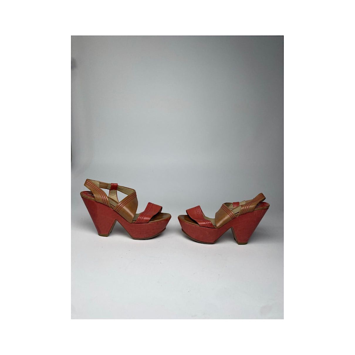 Chloe Chloé Orange Leather Heel Size US 4 / IT 34 - 2 Thumbnail