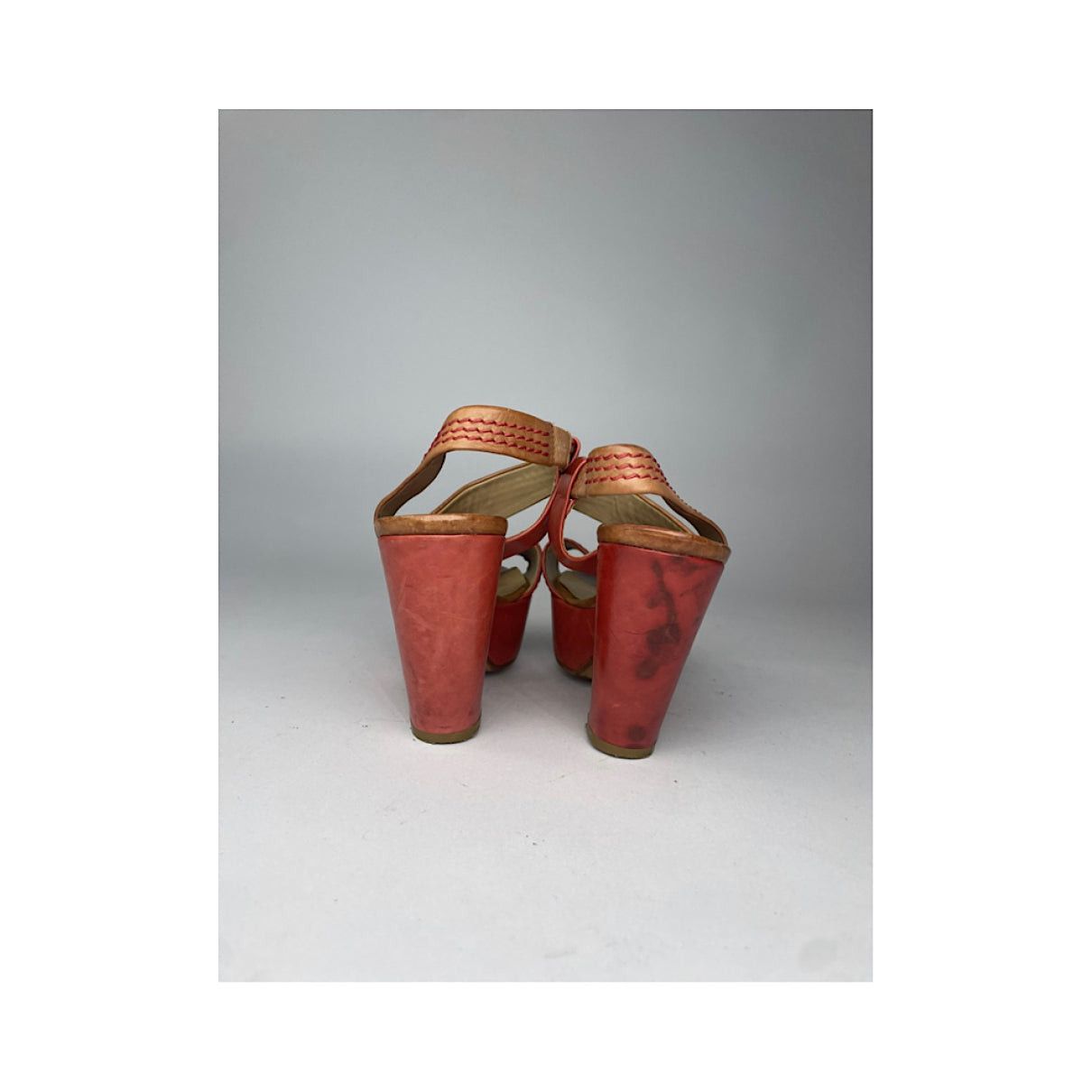 Chloe Chloé Orange Leather Heel Size US 4 / IT 34 - 5 Thumbnail