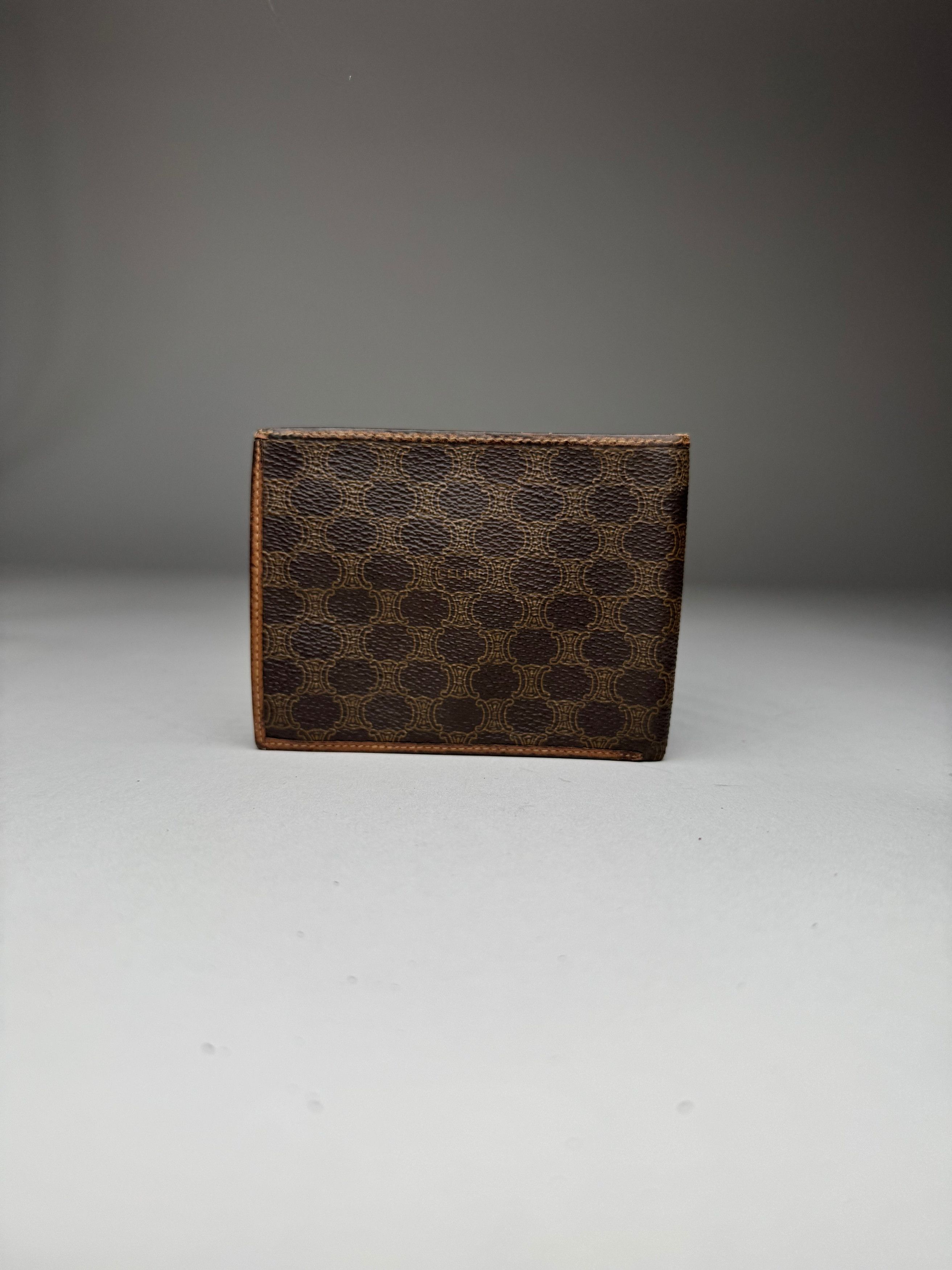 Celine Vintage Paris Leather Monogram Card Holder Brown Size ONE SIZE - 3 Thumbnail