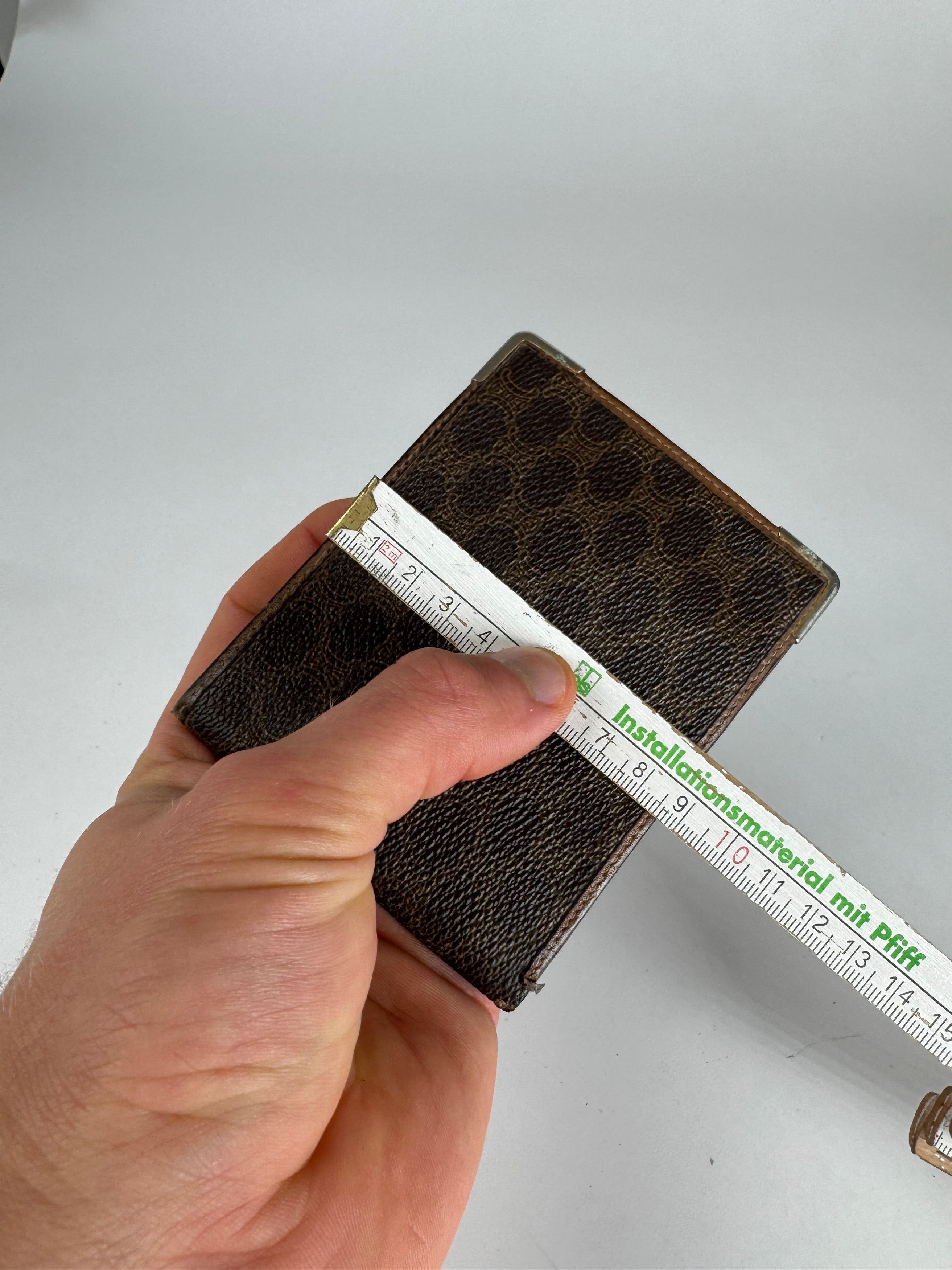 Celine Vintage Paris Leather Monogram Card Holder Brown Size ONE SIZE - 11 Thumbnail