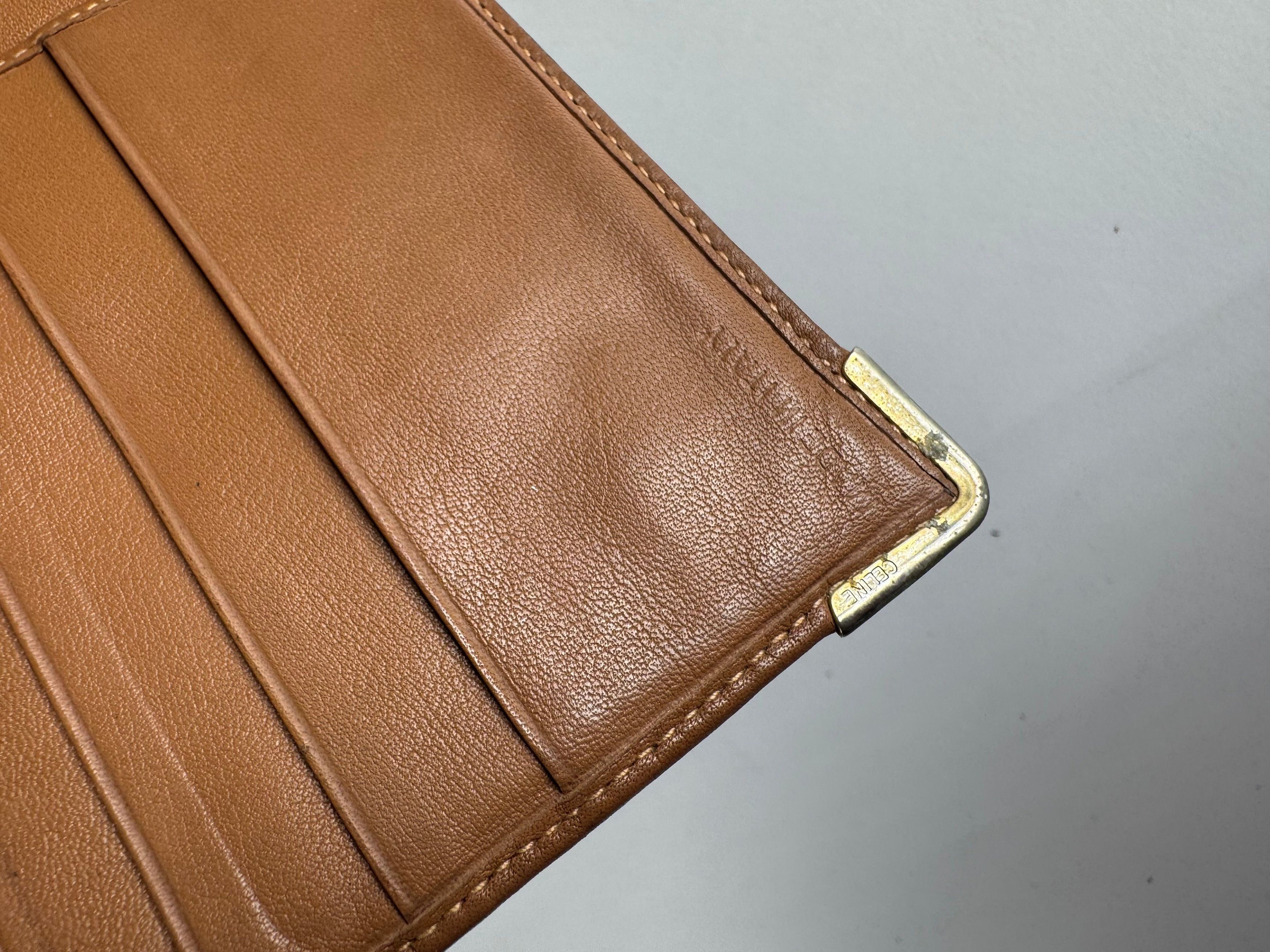 Celine Vintage Paris Leather Monogram Card Holder Brown Size ONE SIZE - 7 Thumbnail