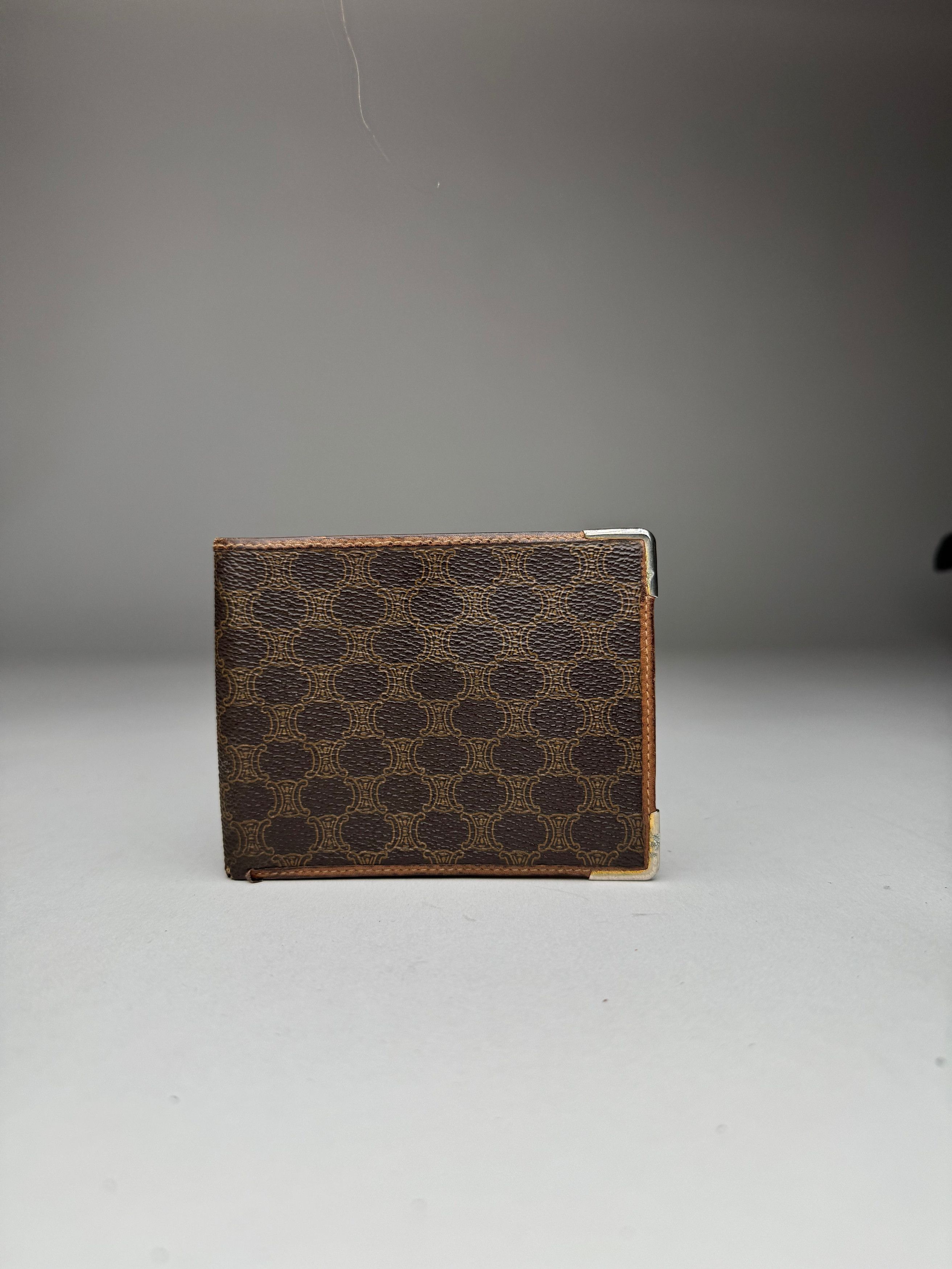 Celine Vintage Paris Leather Monogram Card Holder Brown Size ONE SIZE - 2 Thumbnail
