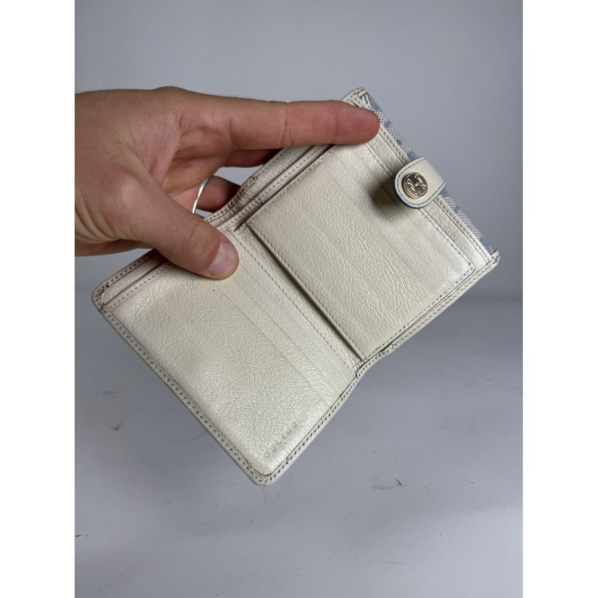 Celine Triomphe White Leather Wallet Size ONE SIZE - 3 Thumbnail