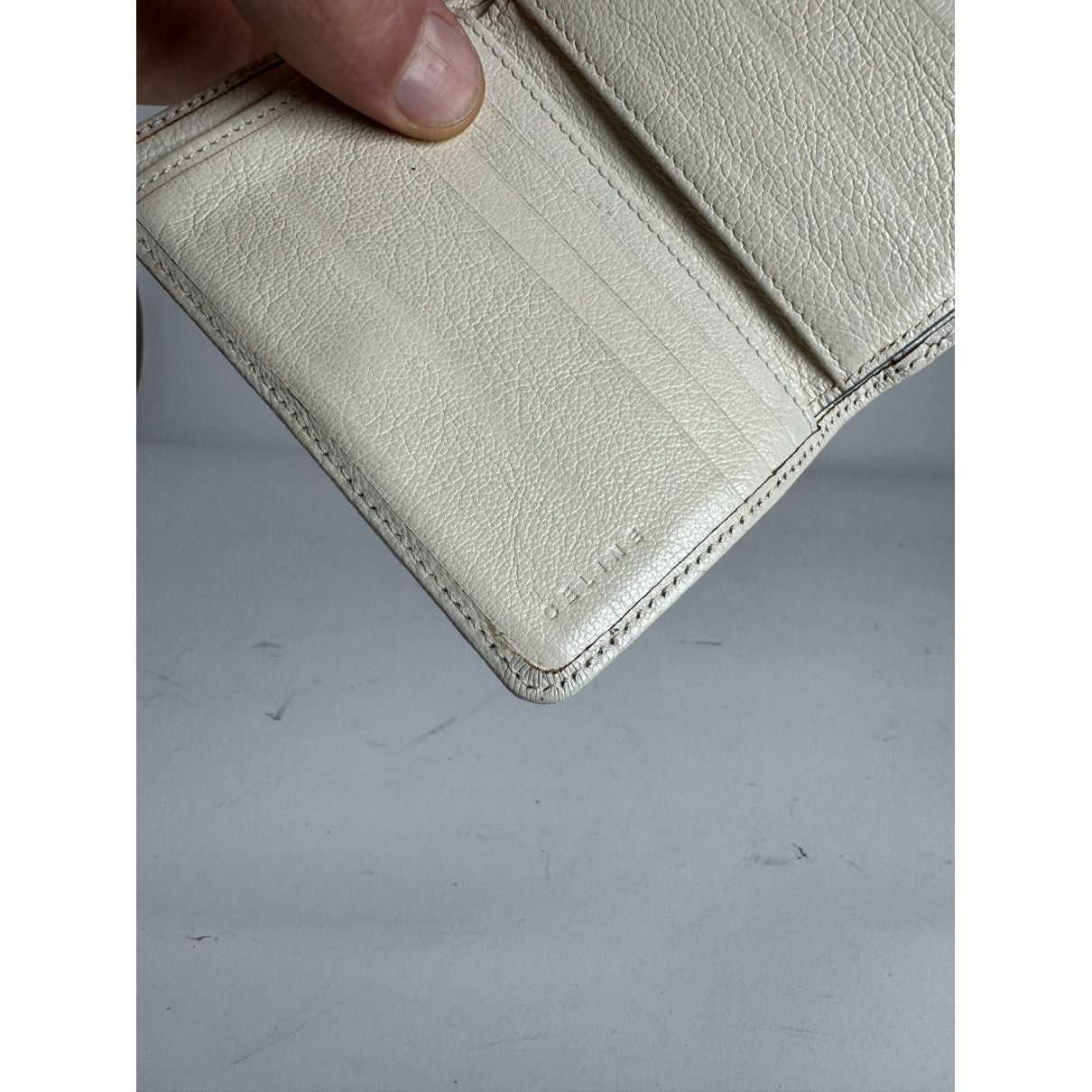 Celine Triomphe White Leather Wallet Size ONE SIZE - 4 Thumbnail