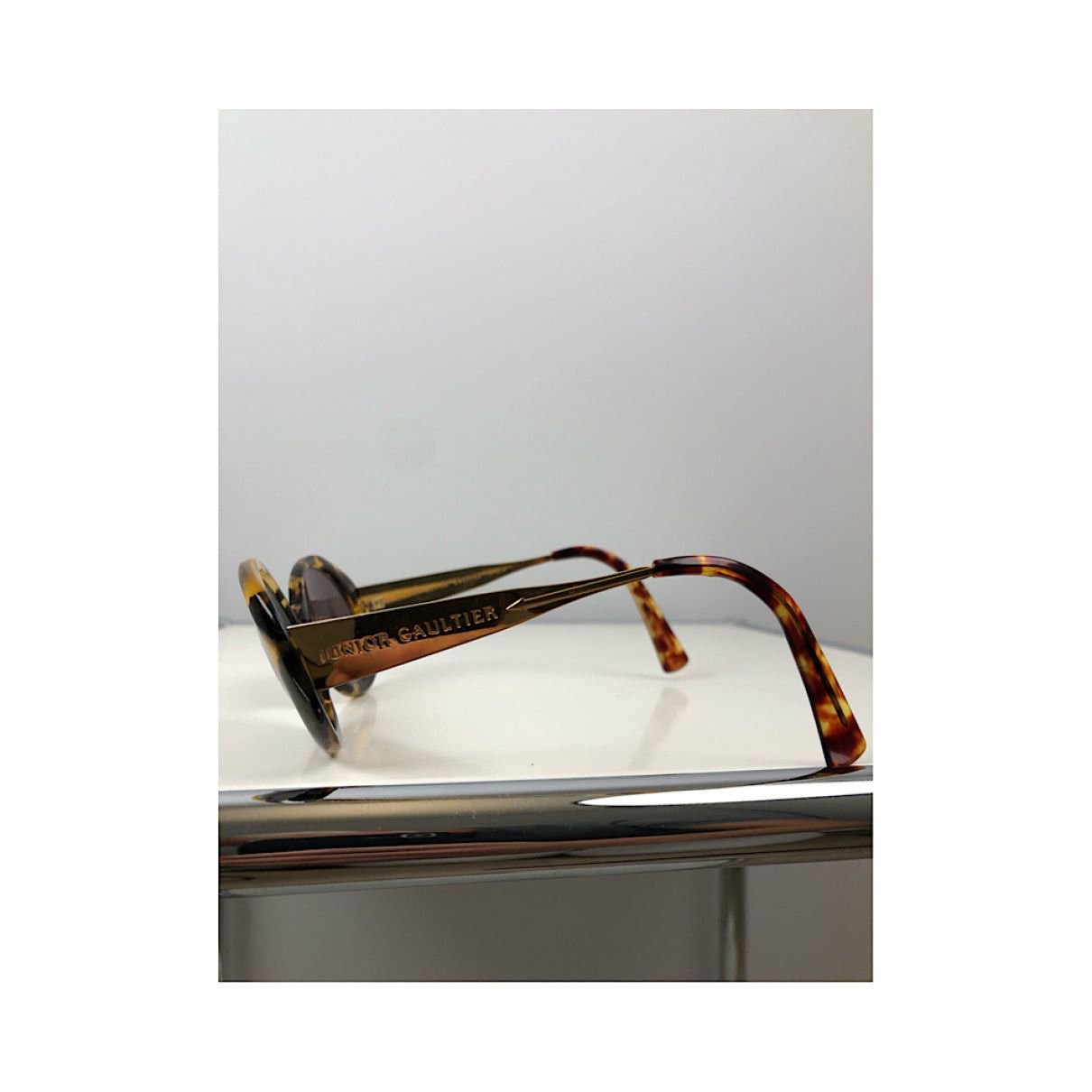Jean Paul Gaultier Brown Metal Sunglasses Size ONE SIZE - 4 Thumbnail