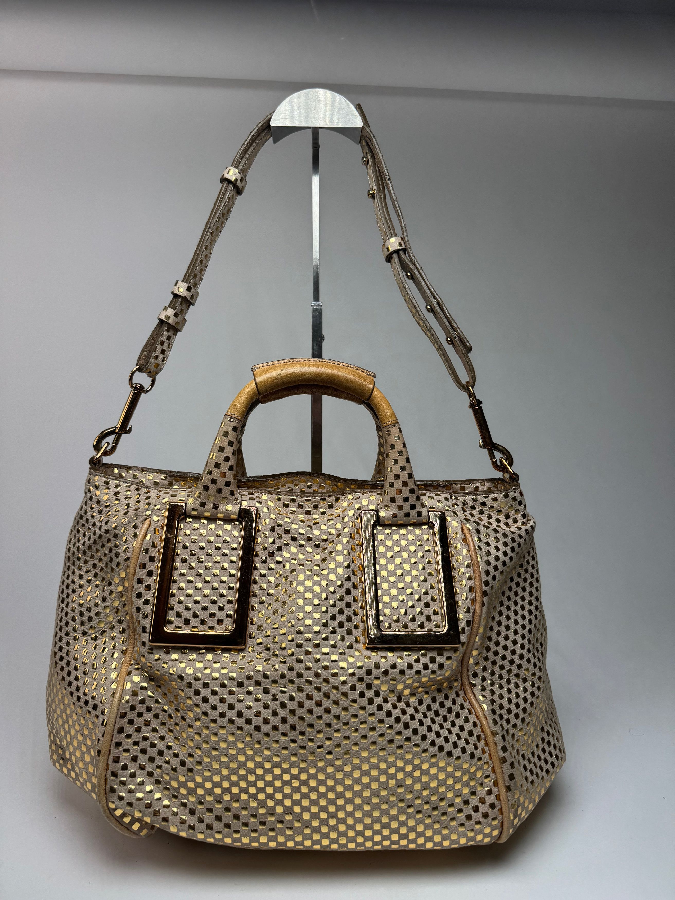 Chloe Vintage 2-Way Leather Bag golden Size ONE SIZE - 4 Thumbnail