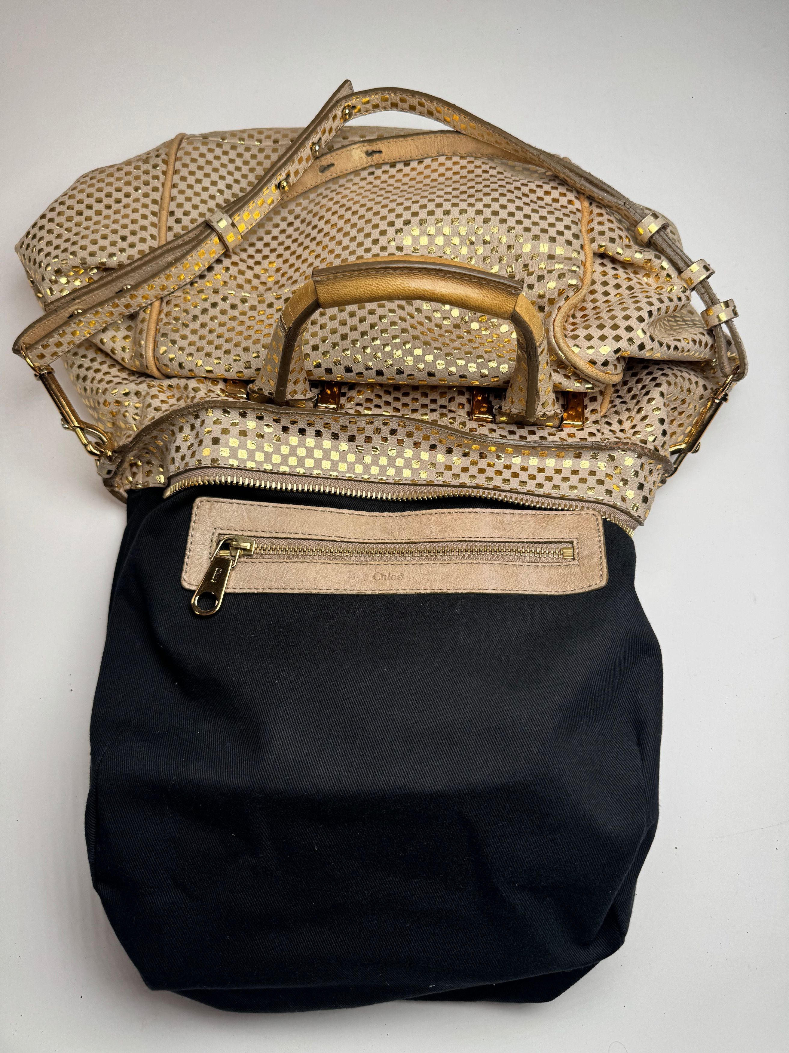 Chloe Vintage 2-Way Leather Bag golden Size ONE SIZE - 2 Thumbnail