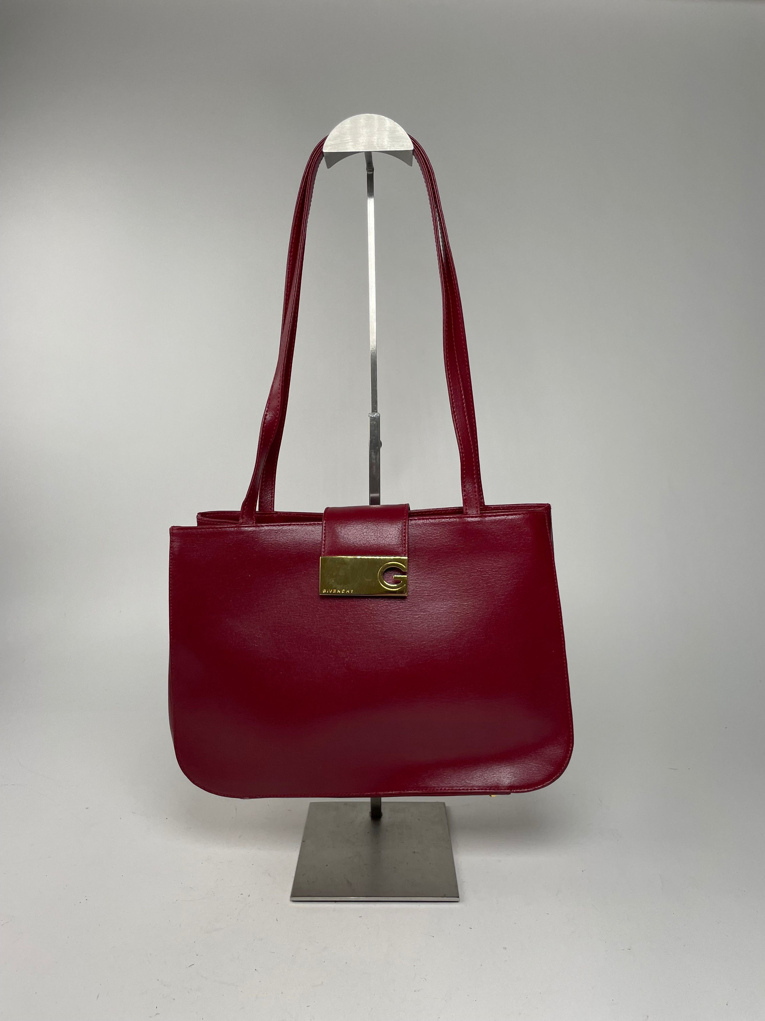 Givenchy Vintage Whip Leather Shopper Bag Red Size ONE SIZE - 14 Thumbnail