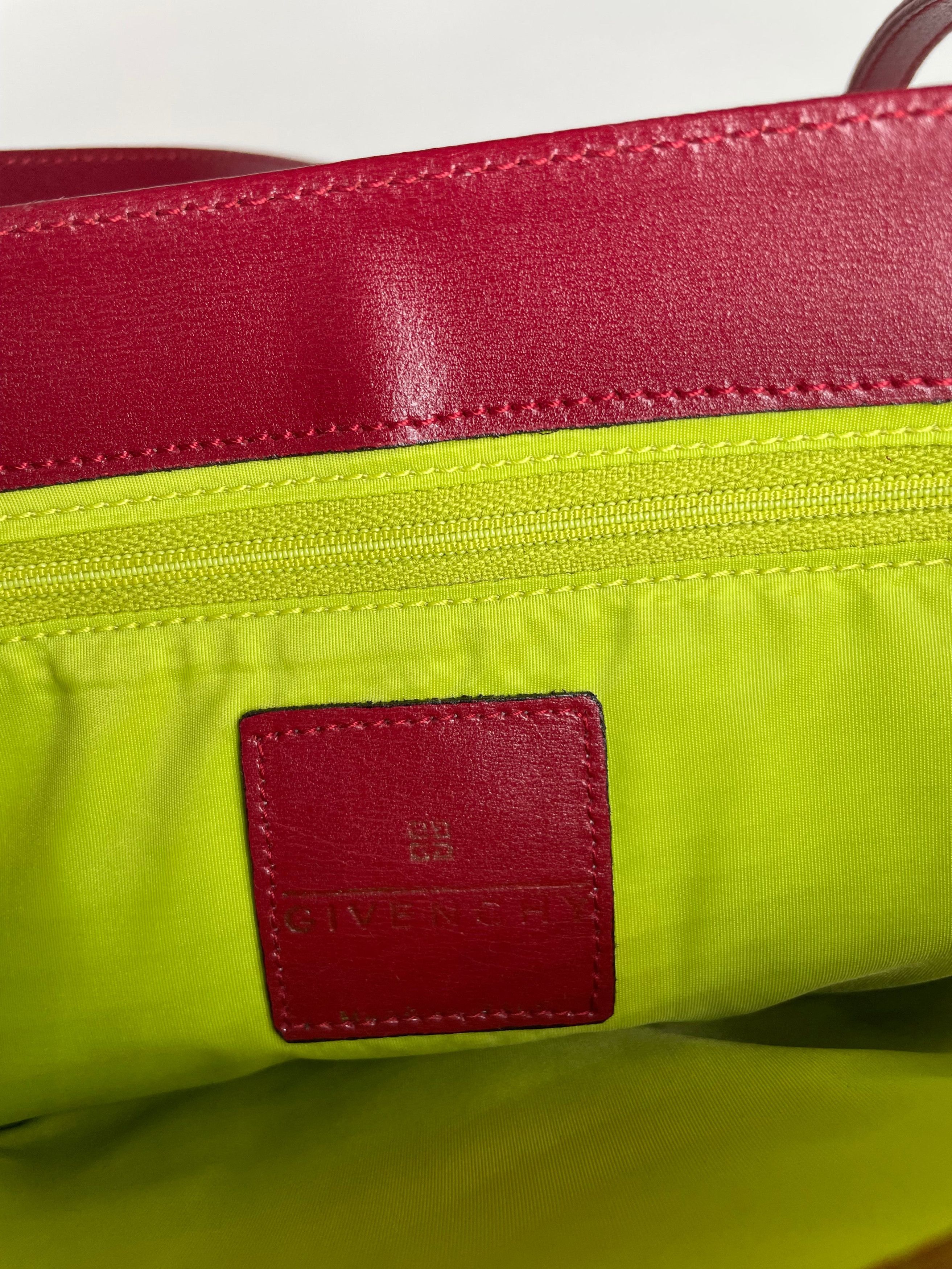 Givenchy Vintage Whip Leather Shopper Bag Red Size ONE SIZE - 6 Thumbnail