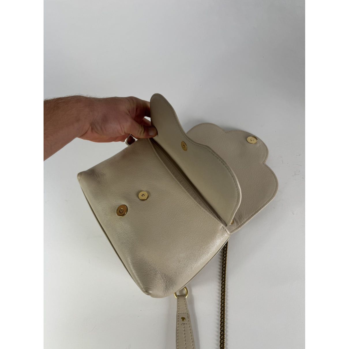 Chloe Chloé Beige Leather Handbag Size ONE SIZE - 4 Thumbnail