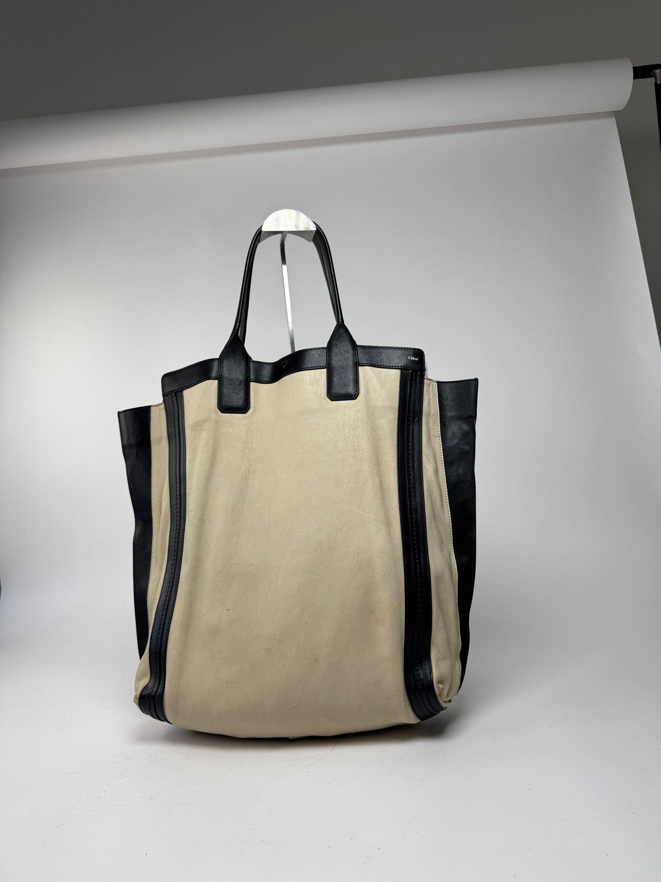 Chloe Vintage Alison leather Shopper Bag beige black Size ONE SIZE - 15 Thumbnail