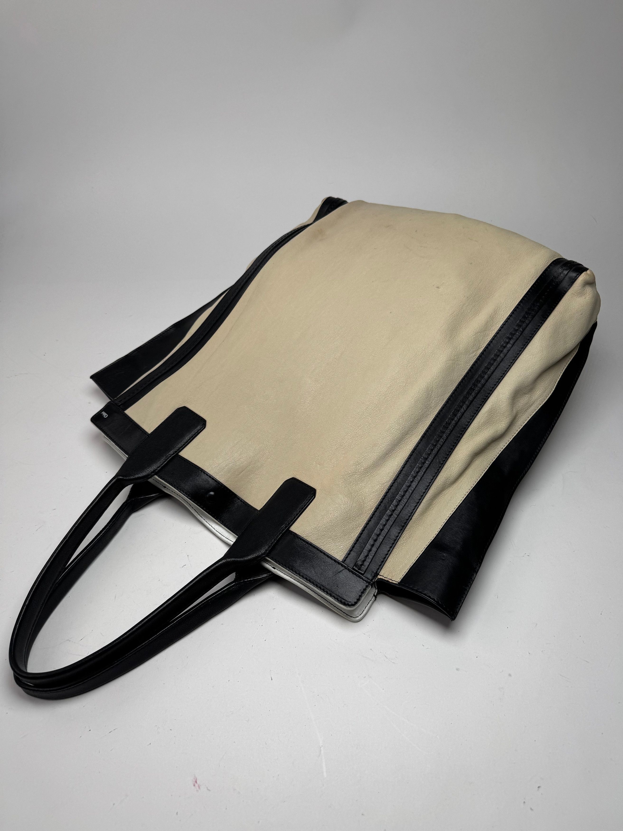 Chloe Vintage Alison leather Shopper Bag beige black Size ONE SIZE - 3 Thumbnail