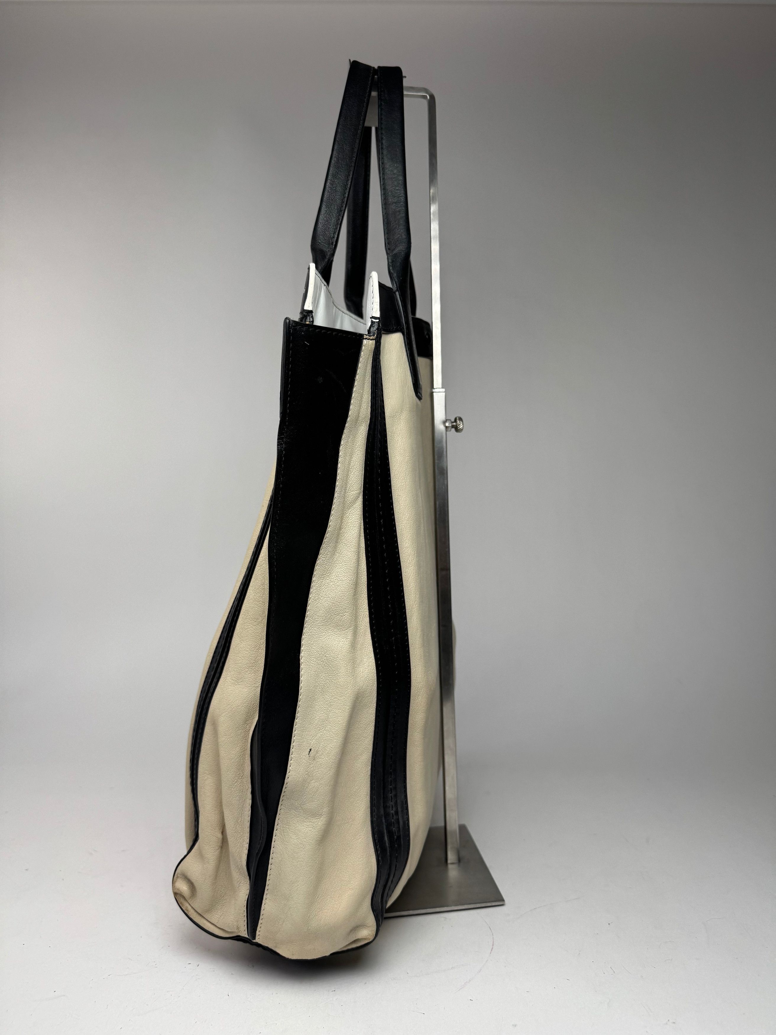 Chloe Vintage Alison leather Shopper Bag beige black Size ONE SIZE - 8 Thumbnail