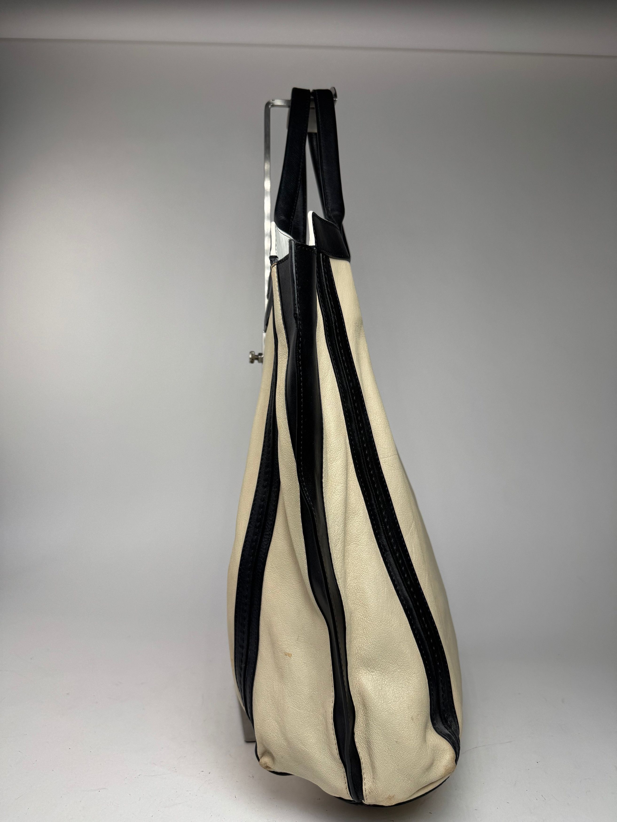 Chloe Vintage Alison leather Shopper Bag beige black Size ONE SIZE - 7 Thumbnail