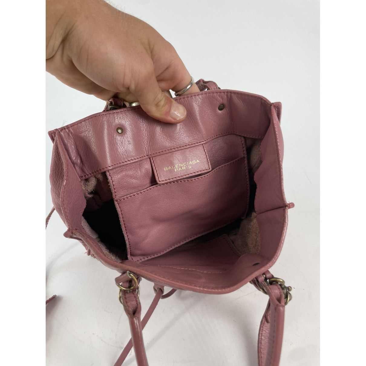 Balenciaga City Pink Leather Handbag Size ONE SIZE - 2 Thumbnail
