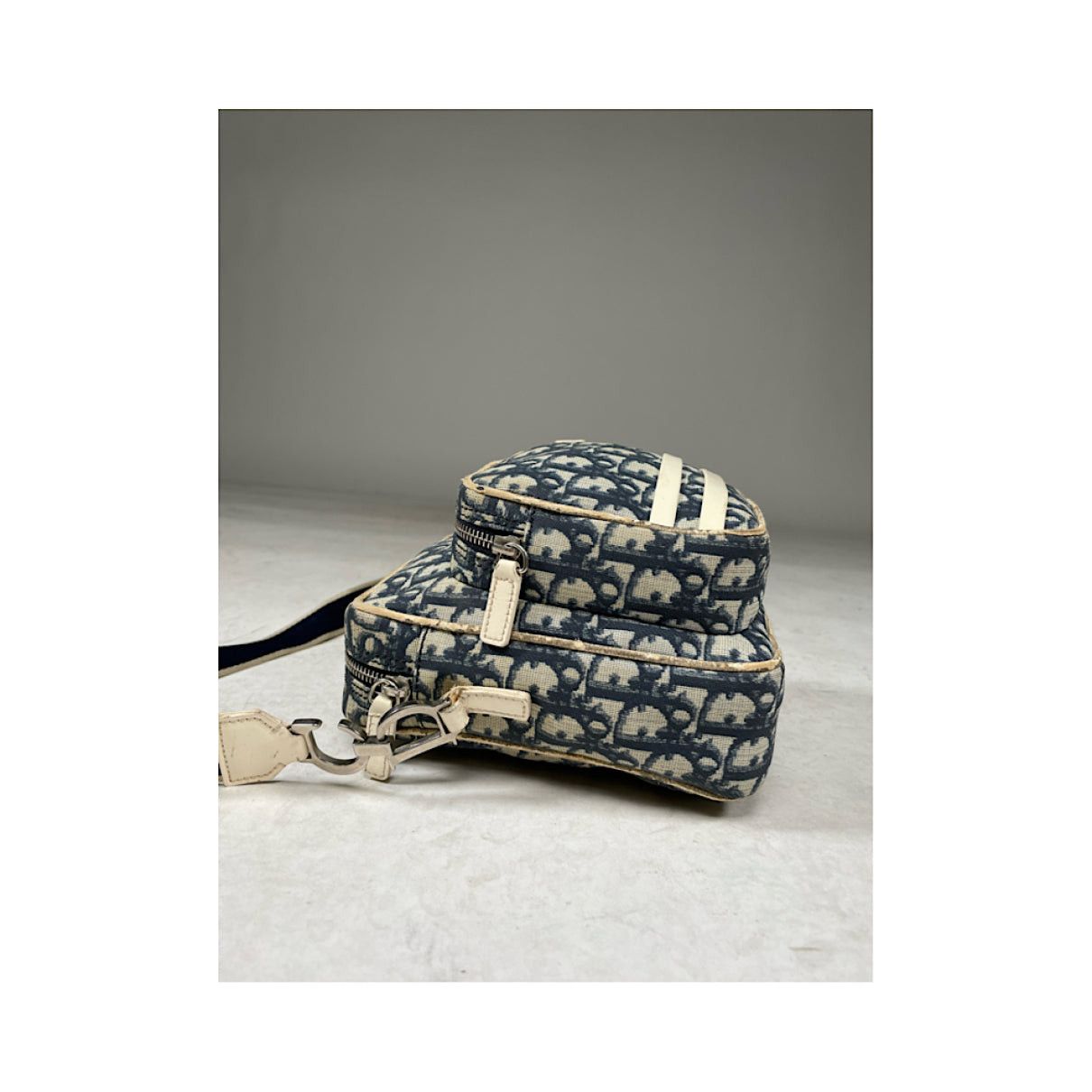 Dior Saddle vintage Classic Blue Cotton Handbag Size ONE SIZE - 2 Thumbnail