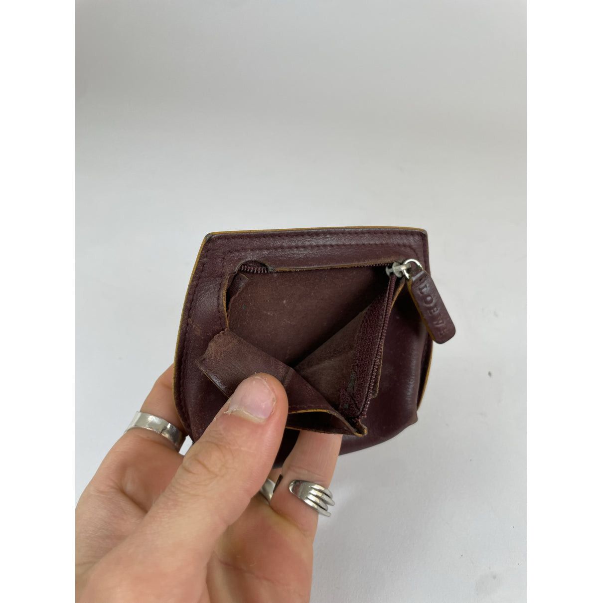 Loewe Purple Leather Purse Size ONE SIZE - 3 Thumbnail