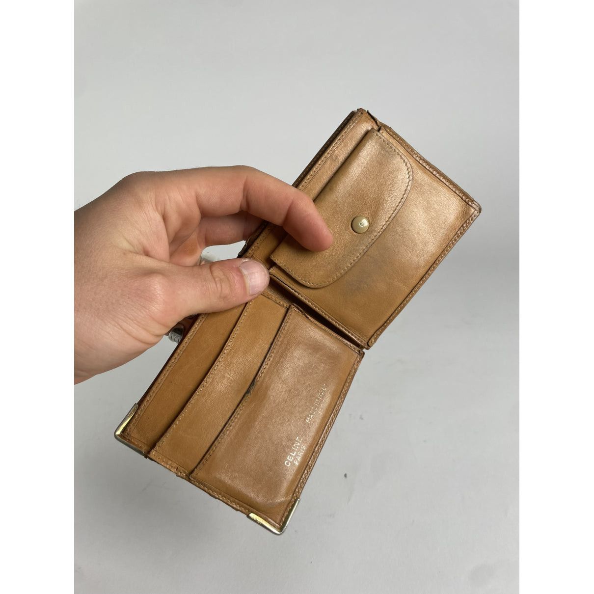 Celine Beige Leather Purse Size ONE SIZE - 4 Thumbnail