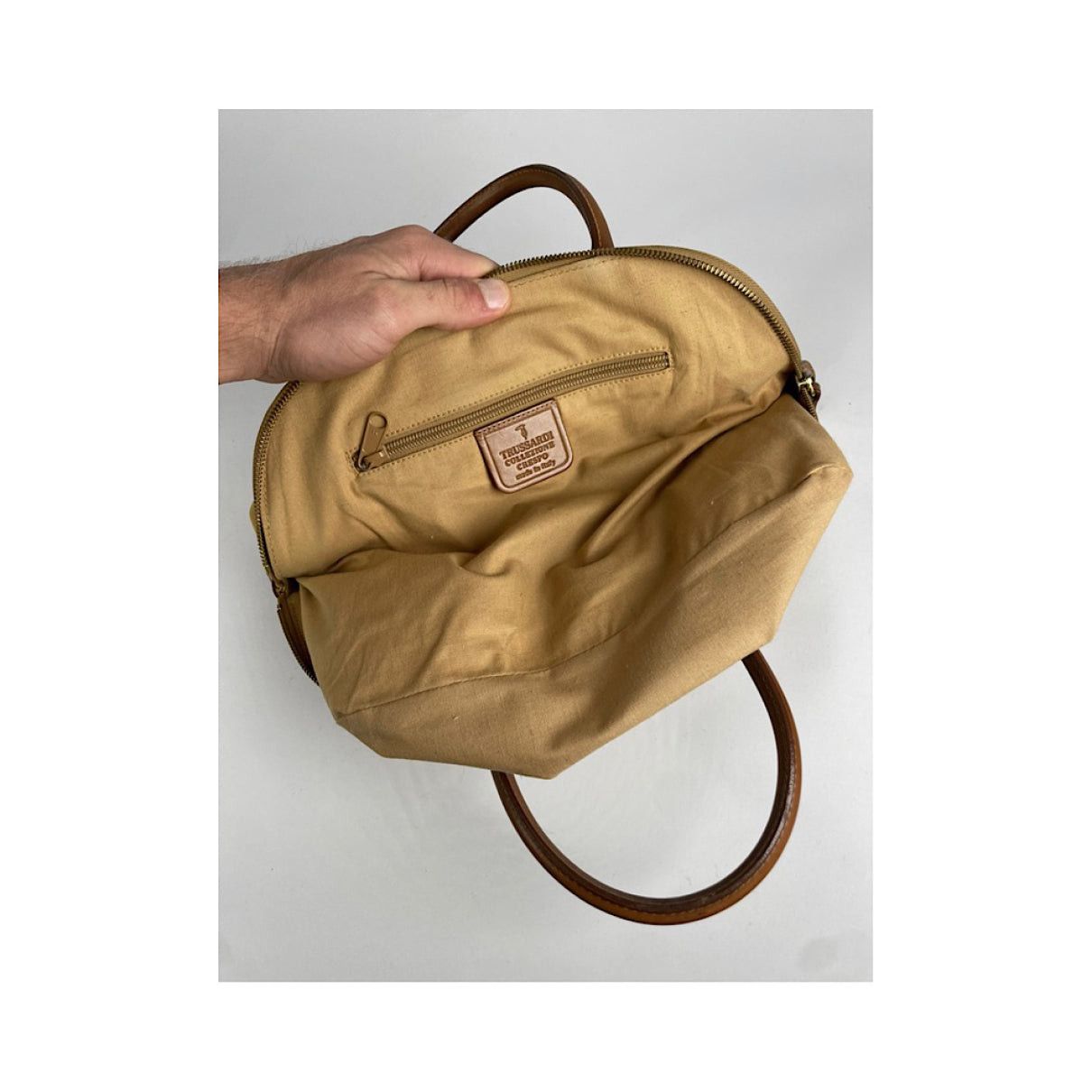Trussardi Yellow Leather Handbag Size ONE SIZE - 2 Thumbnail