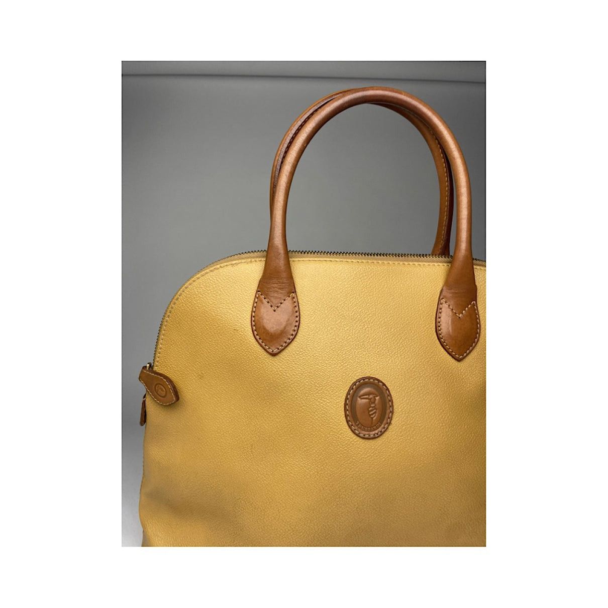Trussardi Yellow Leather Handbag Size ONE SIZE - 5 Thumbnail